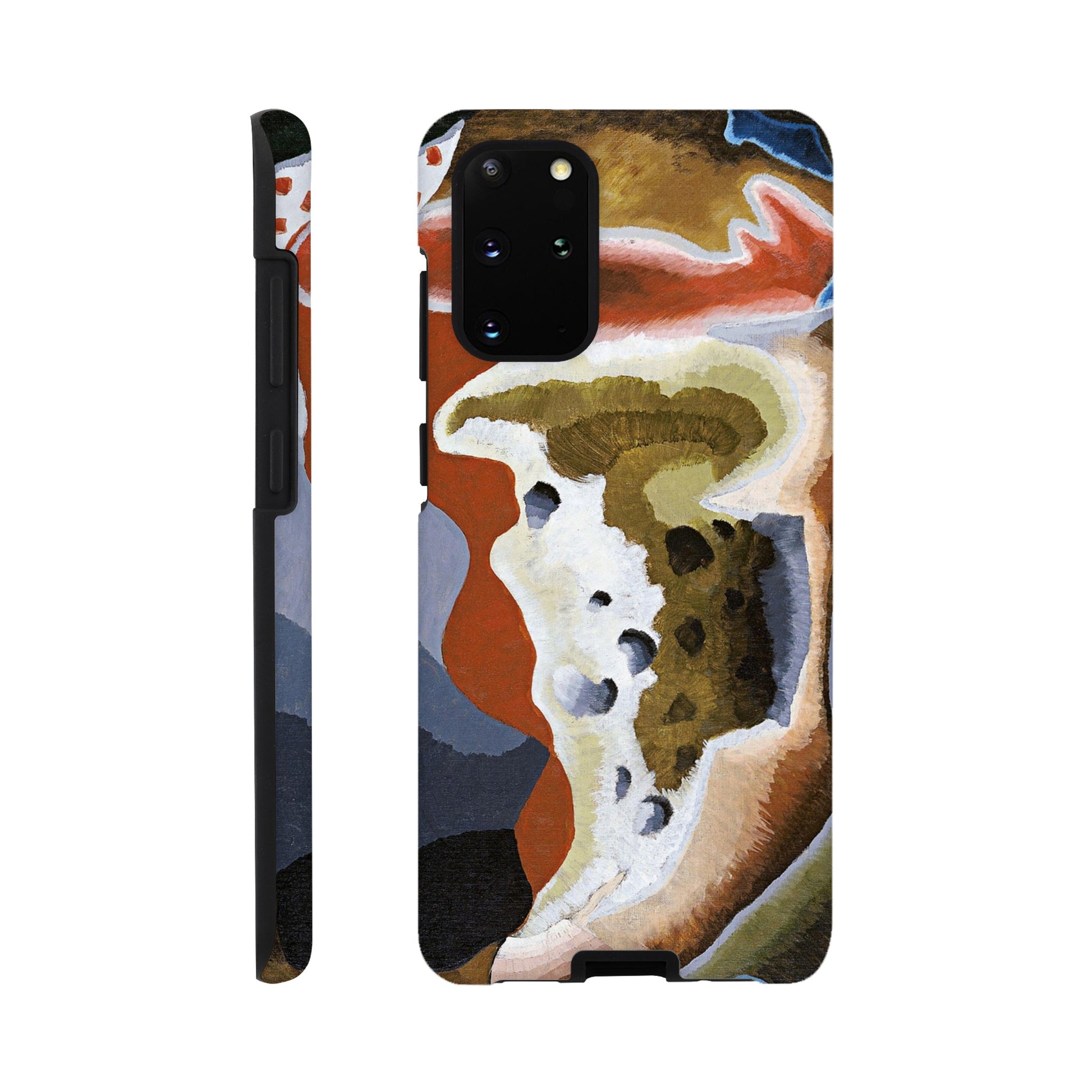a phone case with a painting of a cow