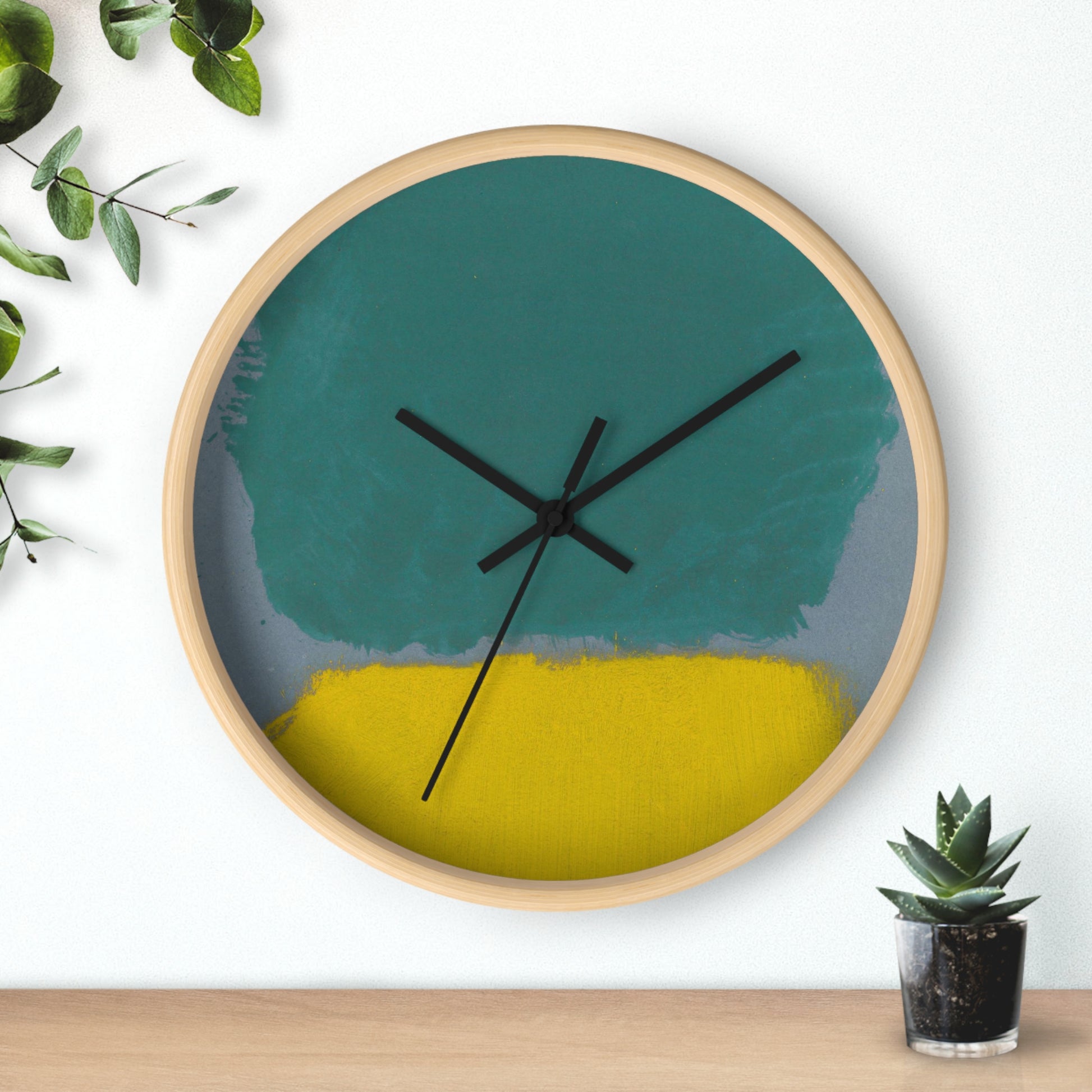 MARK ROTHKO - ABSTRACT - WOODEN WALL ART CLOCK 