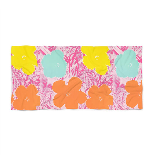 ANDY WARHOL - FLOWERS - LUXURIOUS BEACH TOWEL