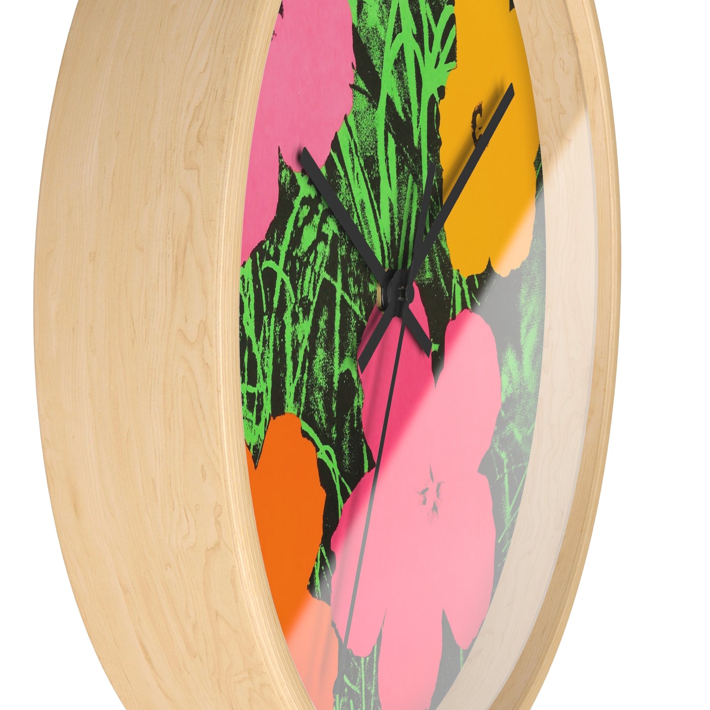 ANDY WARHOL - FLOWERS - WOODEN ART WALL CLOCK - AMAZING!