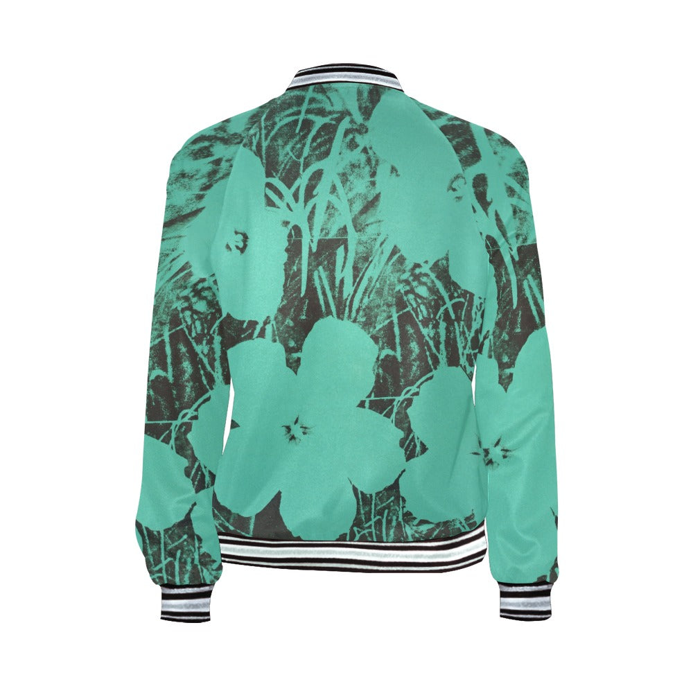 ANDY WARHOL - FLOWERS - WOMEN'S FULL ZIPPER JACKET