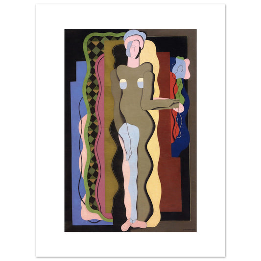 Classic Matte Paper Poster, Georges Valmier - Nude with a flower (1928)