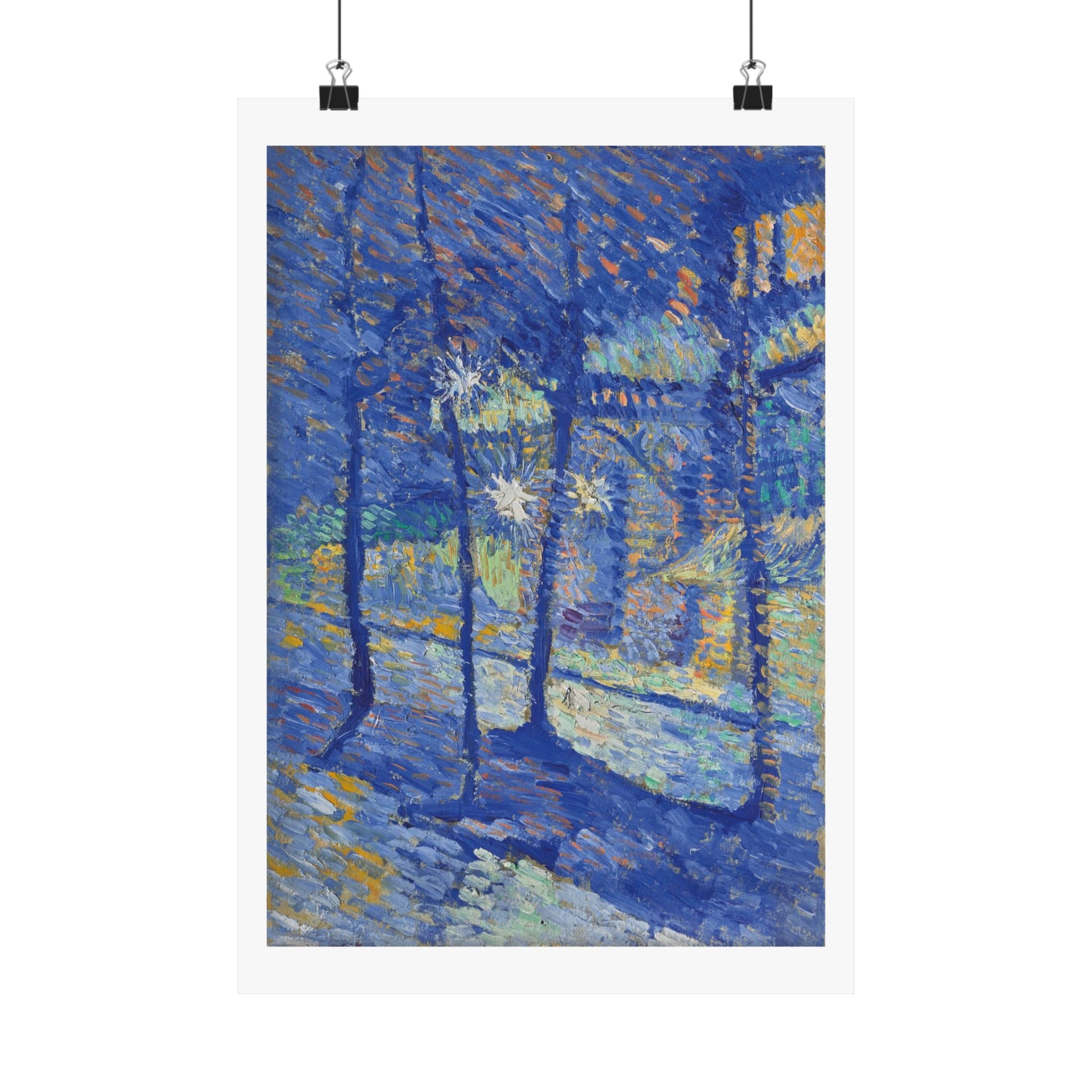 LOUIS HAYET - PAYSAGE NOCTURNE (1888-89) - MATTE VERTICAL POSTER