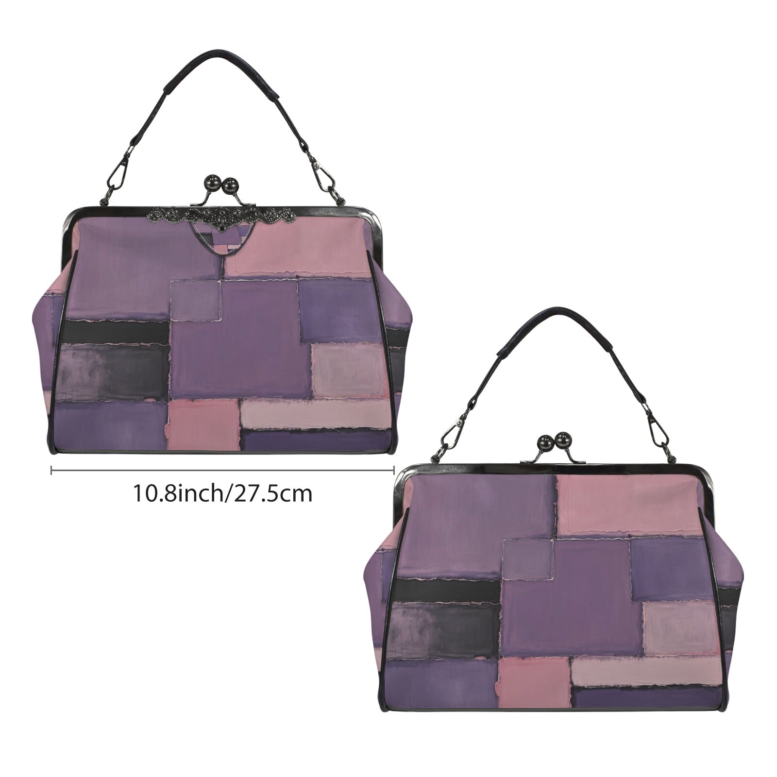 MARK ROTHKO INSPIRED - ABSTRACT - KISS LOCK CROSSBODY SHOULDER BAG