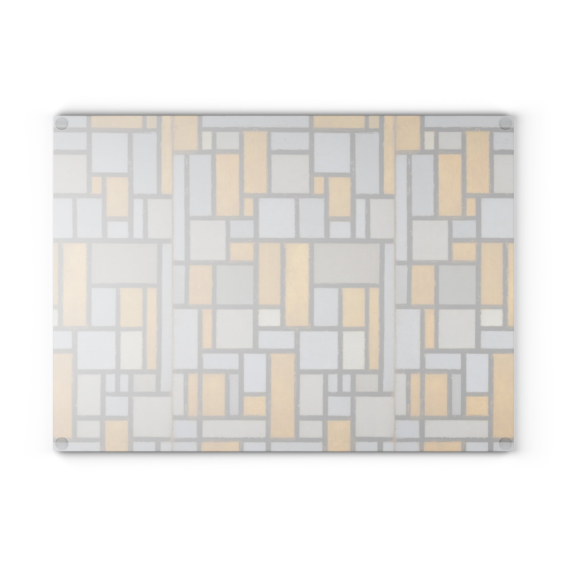 PIET MONDRIAN - COMPOSITION WITH GRID No. 1 - ART GLASS CUTTING BOARD