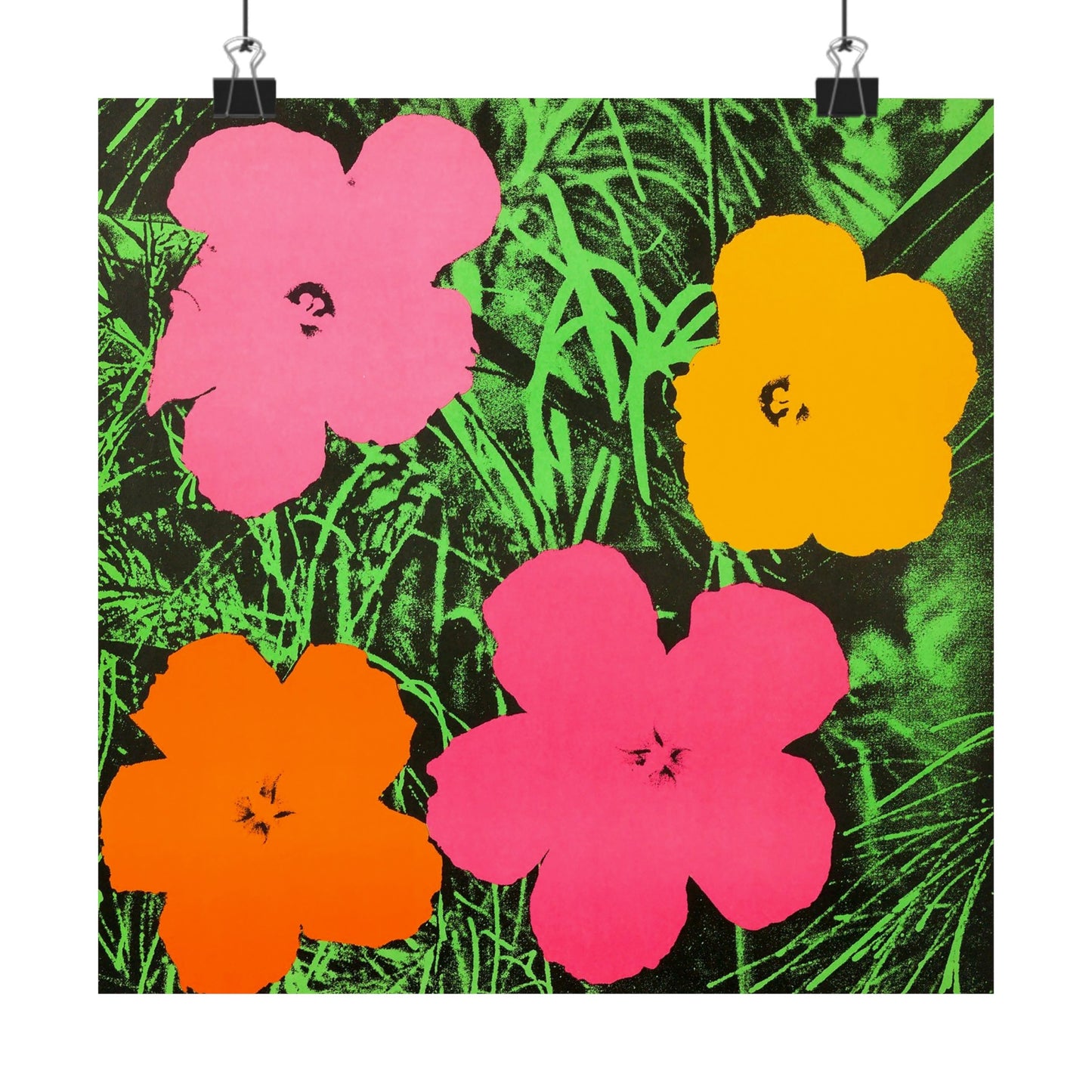 ANDY WARHOL - FLOWERS - PREMIUM MATTE SQUARE POSTER