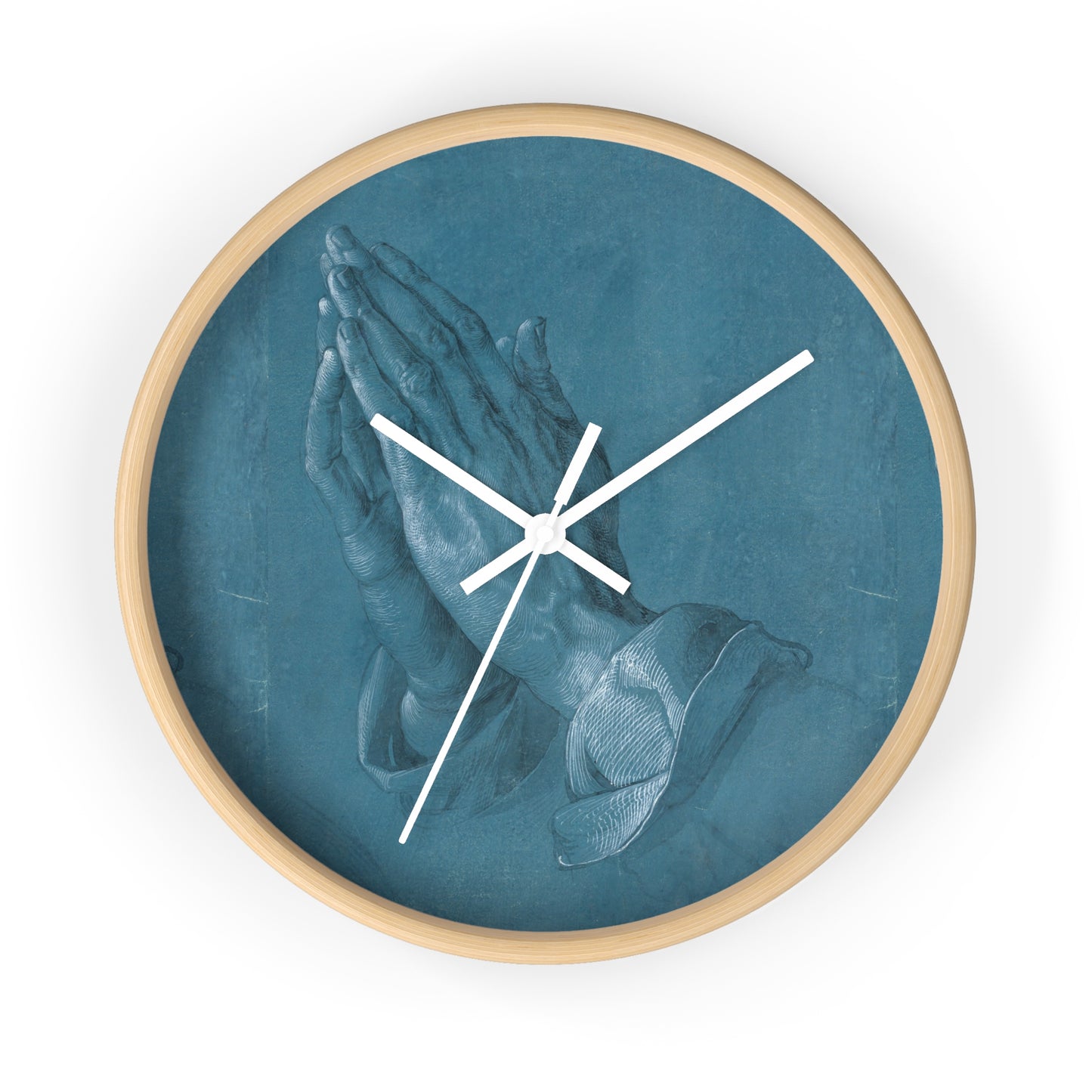 ALBRECHT DURER - PRAYING HANDS - WOODEN WALL ART CLOCK