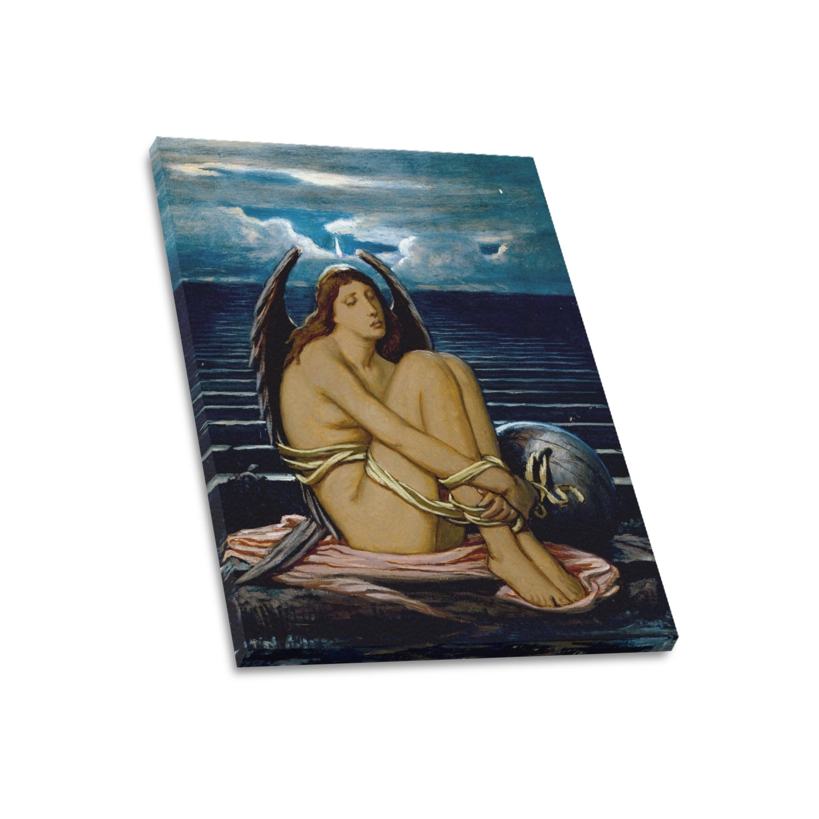 ELIHU VEDDER - SOUL IN BONDAGE - WRAPPED CANVAS PRINT 20" x 24"