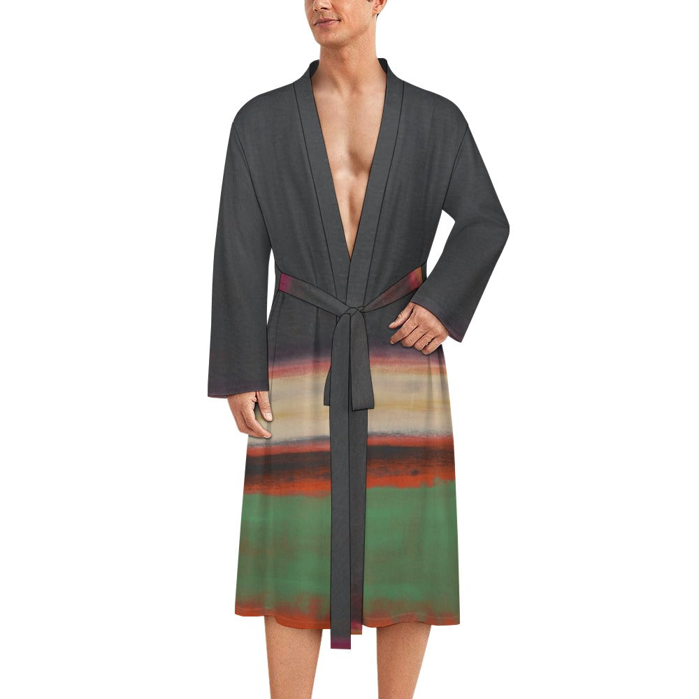 MARK ROTHKO - ABSTRACT ART - MEN'S POLYESTER BATHROBE