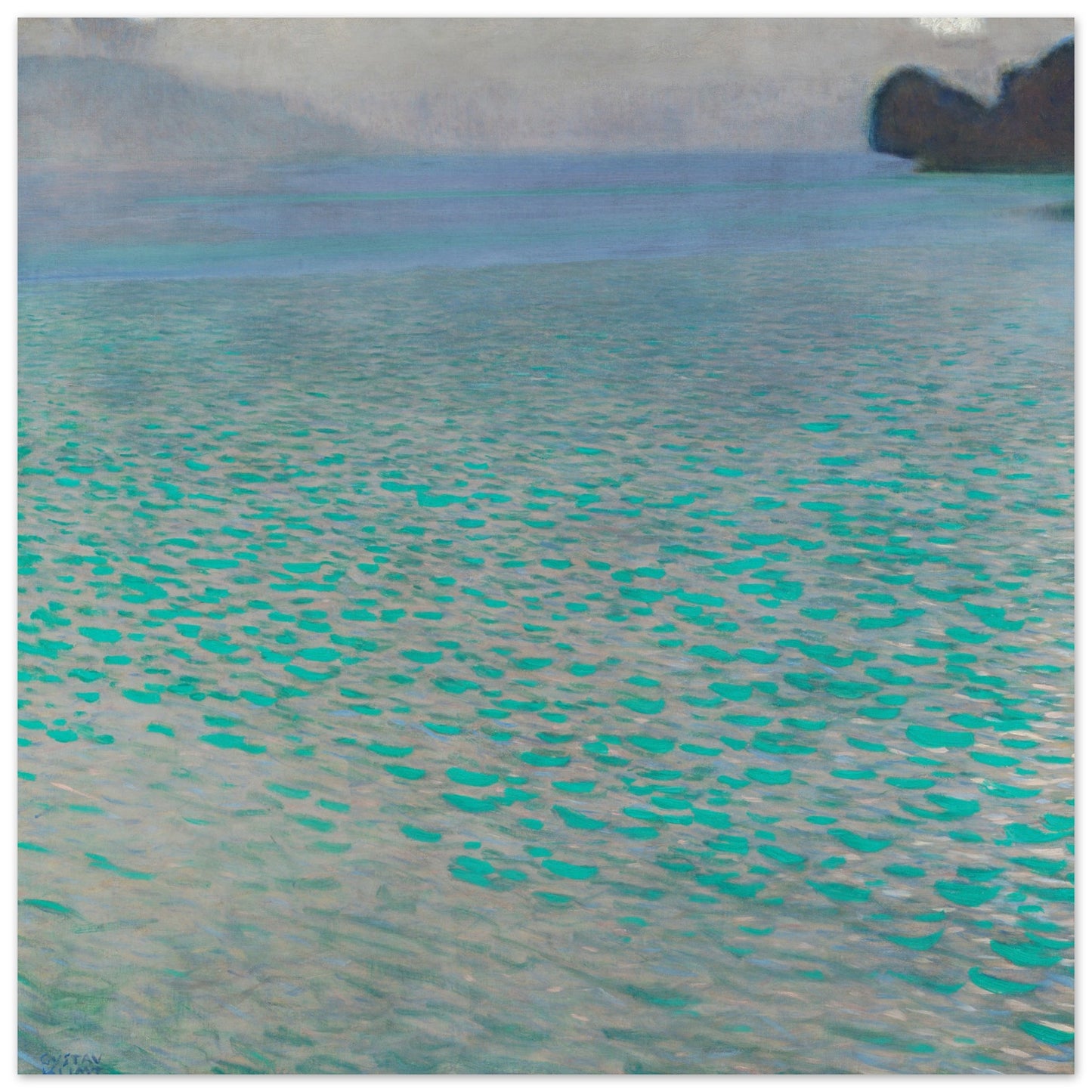 GUSTAV KLIMT - ATTERSEE (1900) - POSTER 12'' x 12'' 