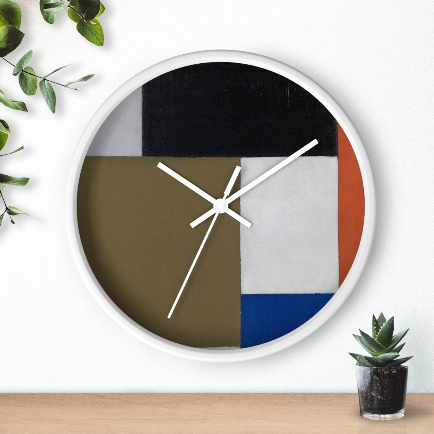 THEO VAN DOESBURG - COMPOSITION - WOODEN ART WALL CLOCK