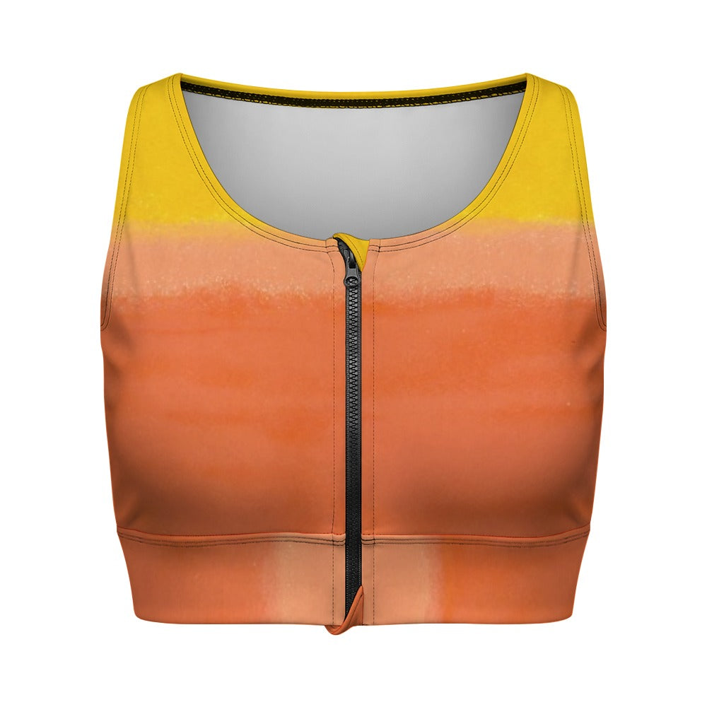 MARK ROTHKO - ABSTRACT - ZIPPERED YOGA VEST TOP FOR HER