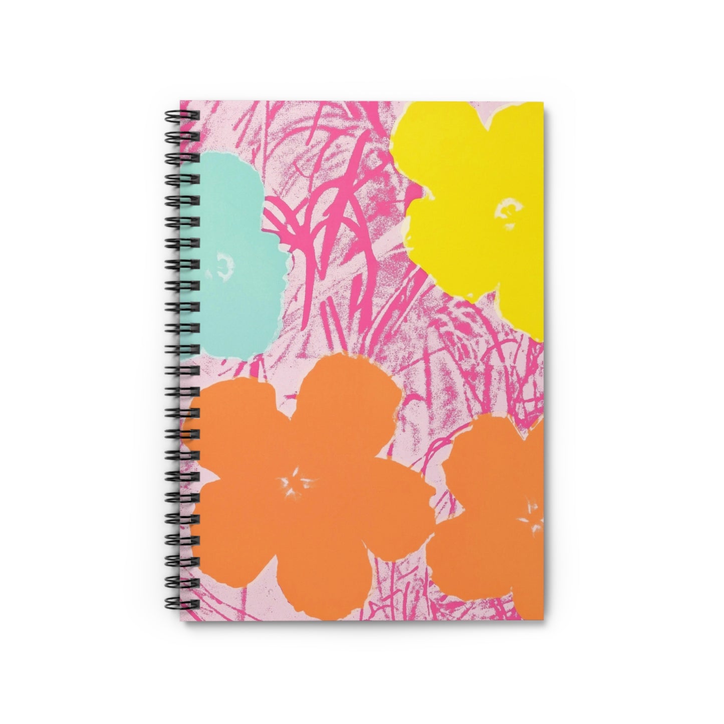 ANDY WARHOL - FLOWERS - SPIRAL ART NOTEBOOK 