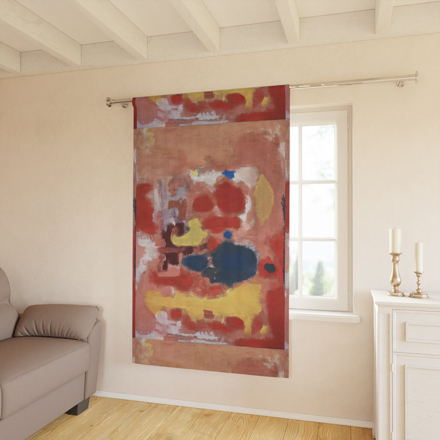 MARK ROTHKO - ABSTRACT - WINDOW ART CURTAIN 