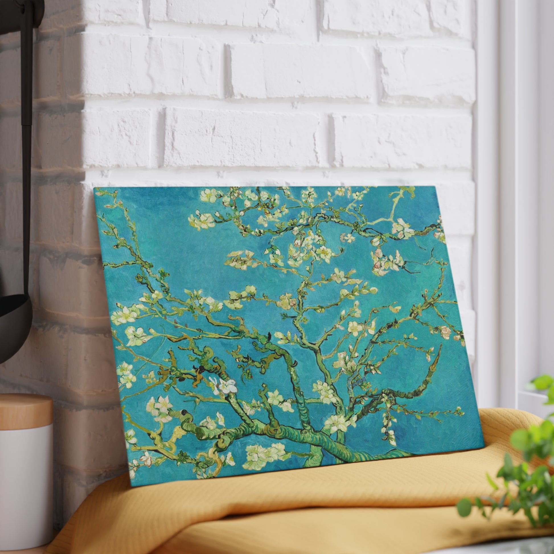  VINCENT VAN GOGH - ALMOND BLOSSOMS - ART GLASS CUTTING BOARD