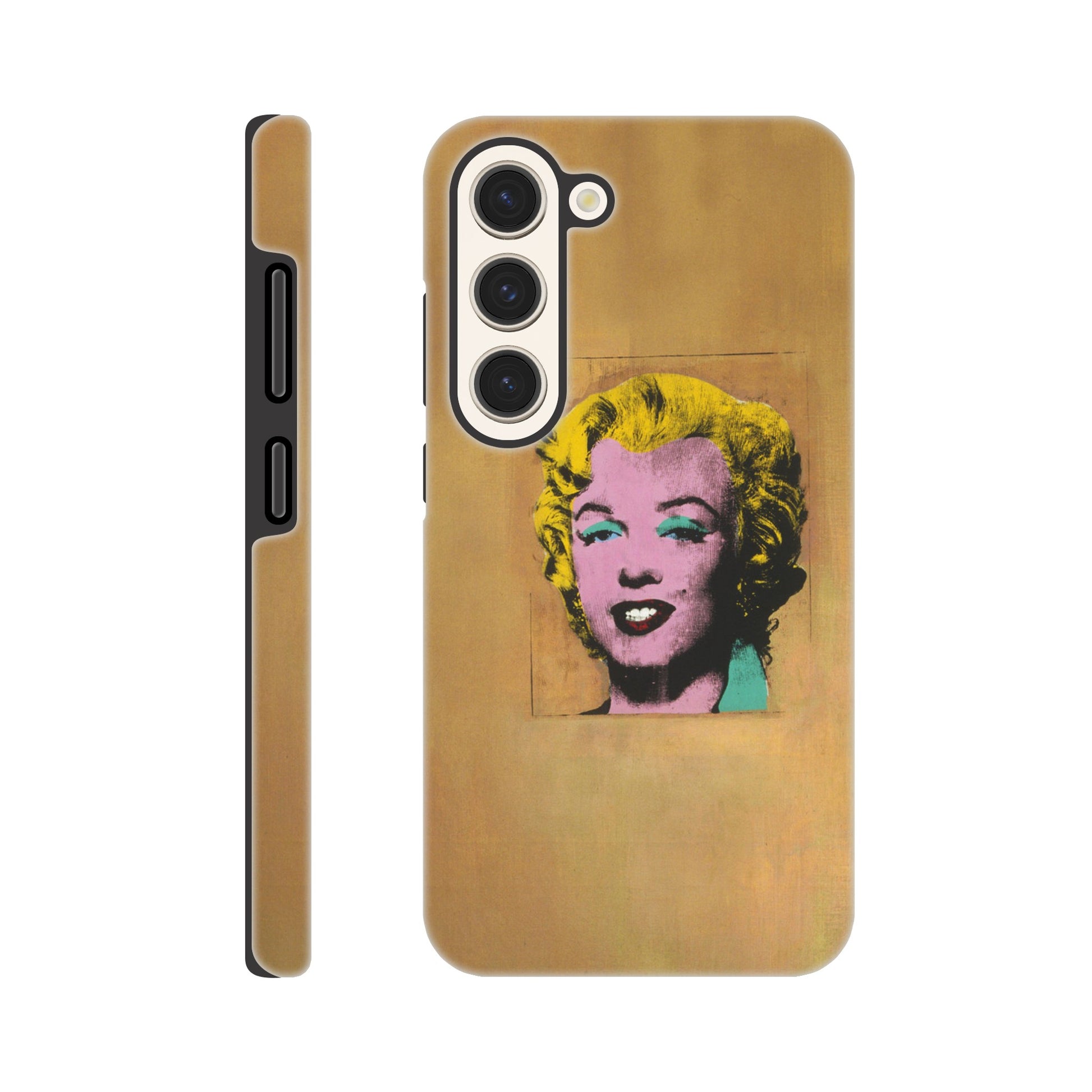 a phone case with a painting of a woman's face