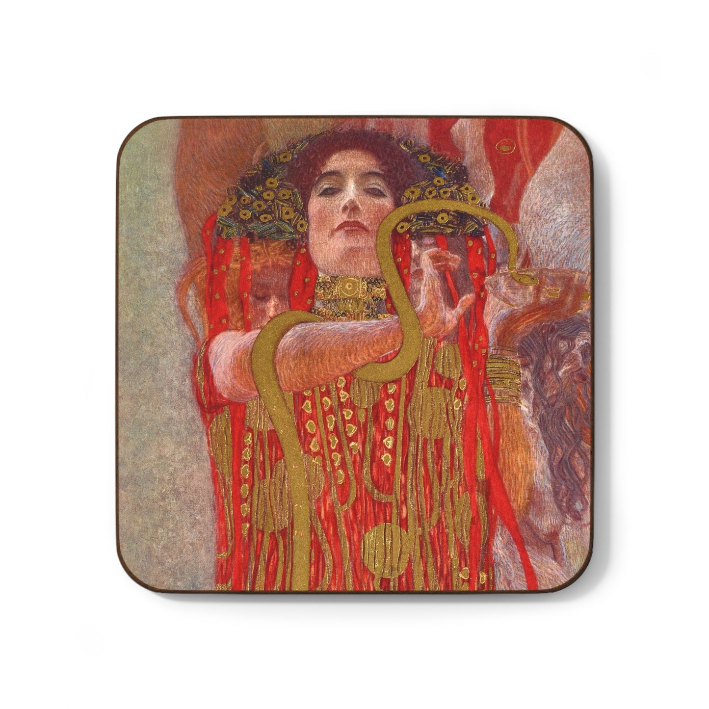 GUSTAV KLIMT - HYGIEIA - HARDBOARD BACK COASTER - AMAZING!