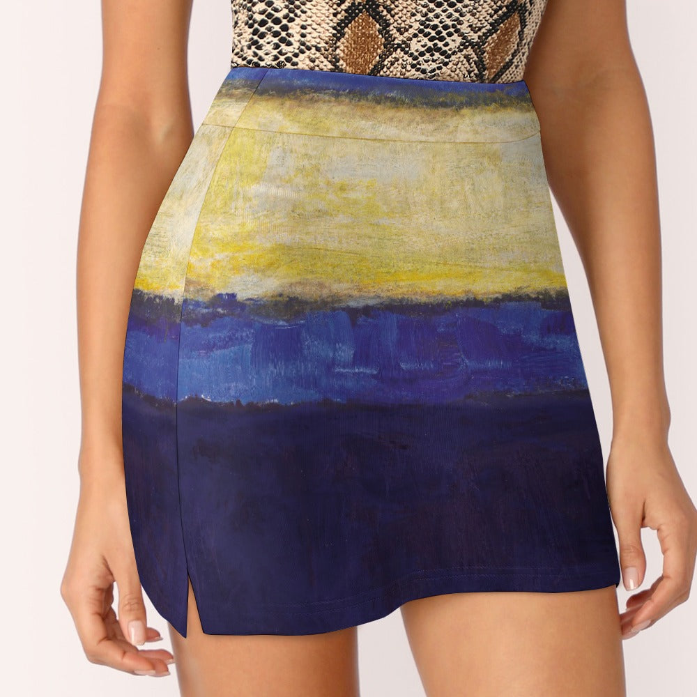 MARK ROTHKO - ABSTRACT - SKORT WITH A POCKET FOR A CELL PHONE