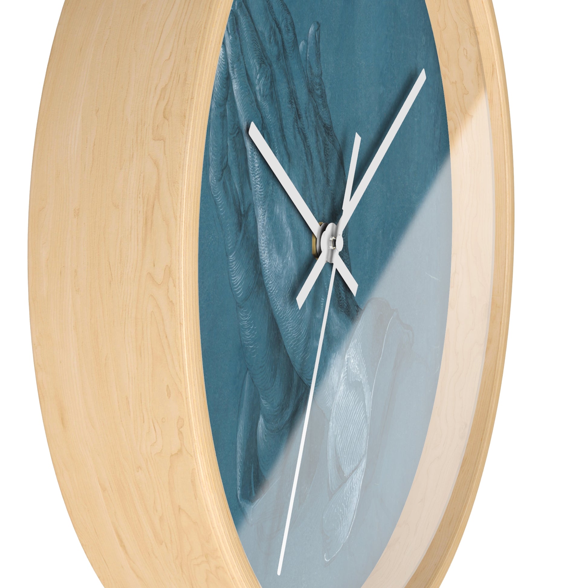 ALBRECHT DURER - PRAYING HANDS - WOODEN WALL ART CLOCK