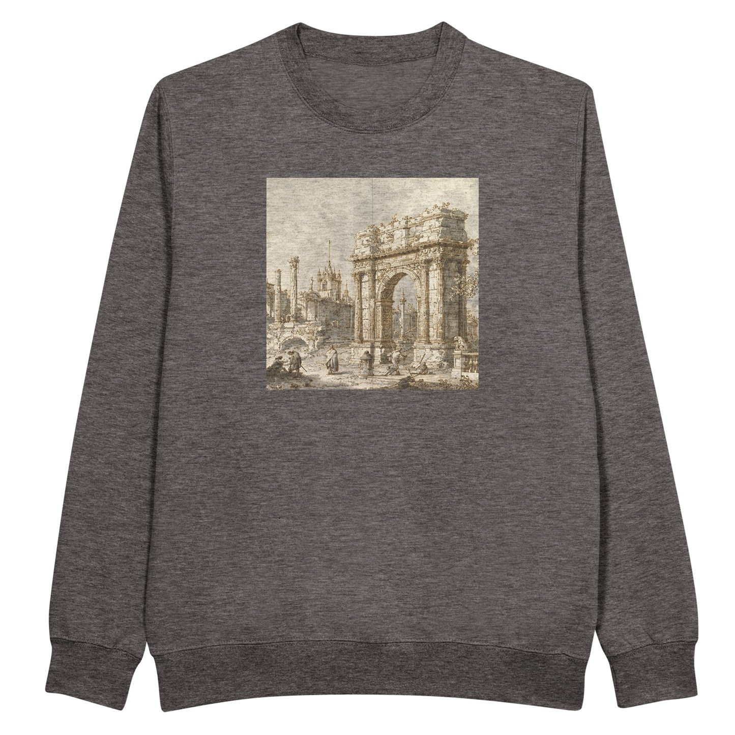 CANALETTO - CAPRICCIO WITH A ROMAN TRIUMPHAL ARCH- CLASSIC UNISEX SWEATSHIRT