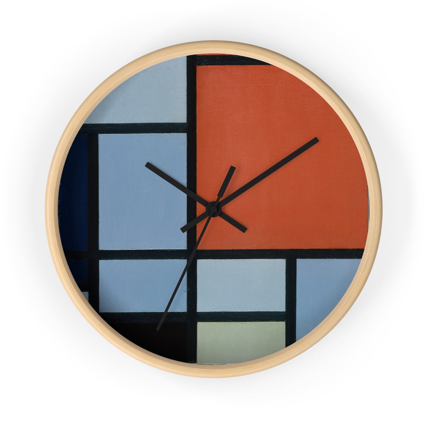 PIET MONDRIAN - COMPOSITION - WOODEN ART WALL CLOCK