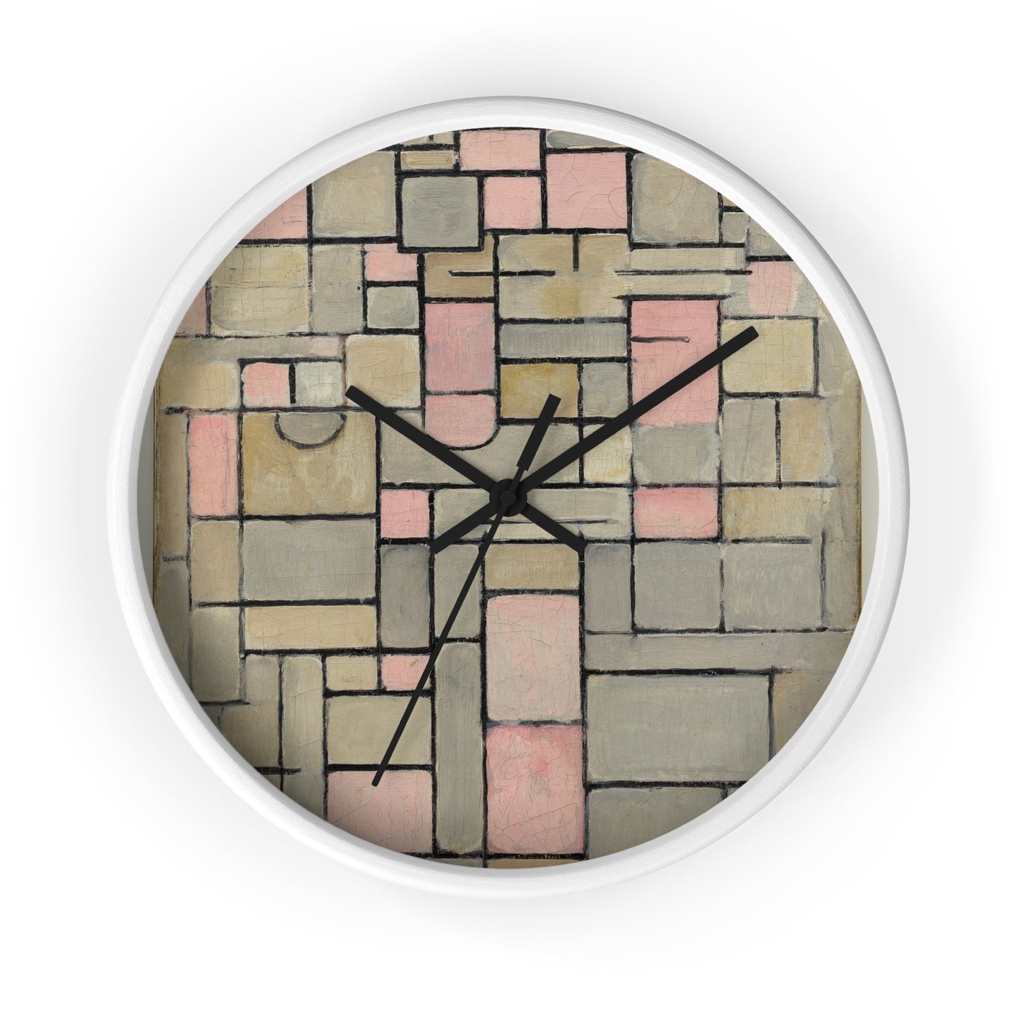 PIET MONDRIAN COMPOSITION 8 (1914) - WOODEN ART WALL CLOCK