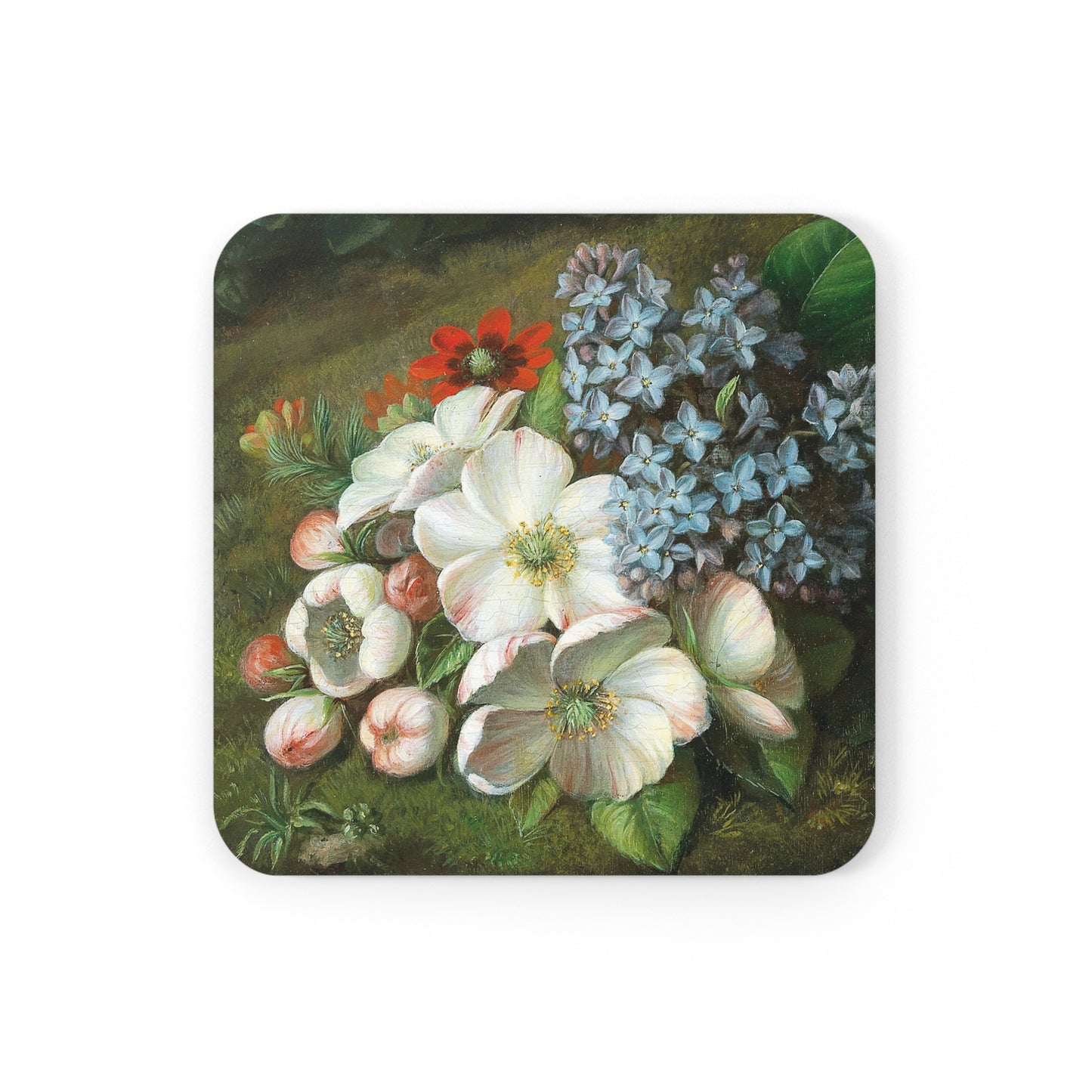 VINCENT LOOS - APPLE BLOSSOM WITH LILACS AND SUMMER ADONIS - COASTER SET