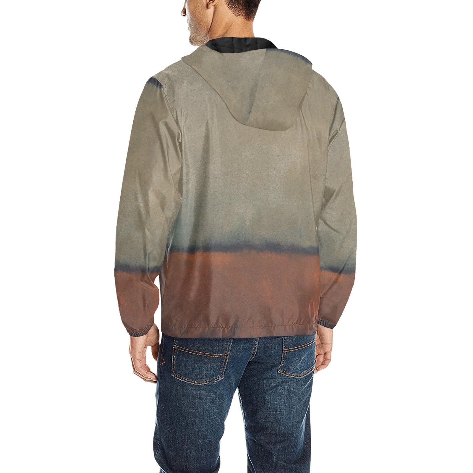 MARK ROTHKO - ABSTRACT ART - MEN'S QUILTED WINDBREAKER 