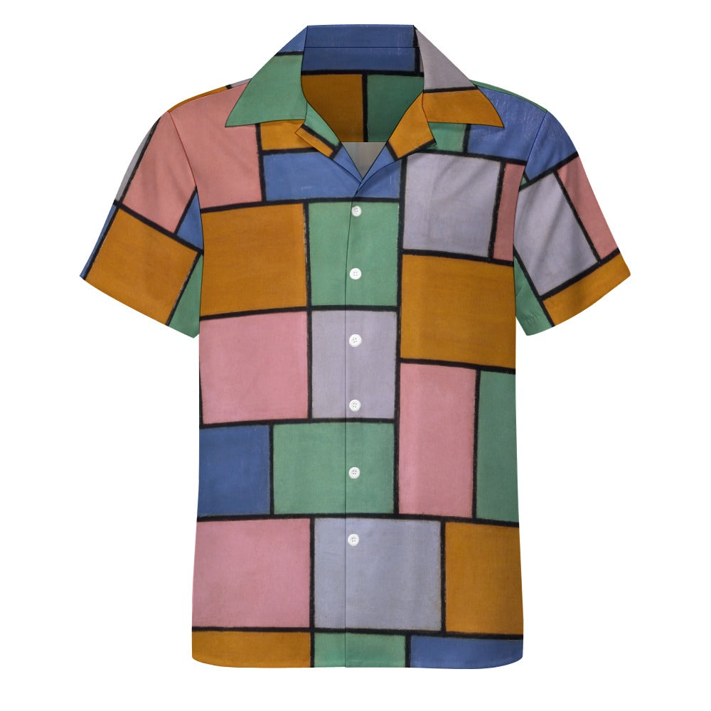 a shirt with a colorful pattern on it