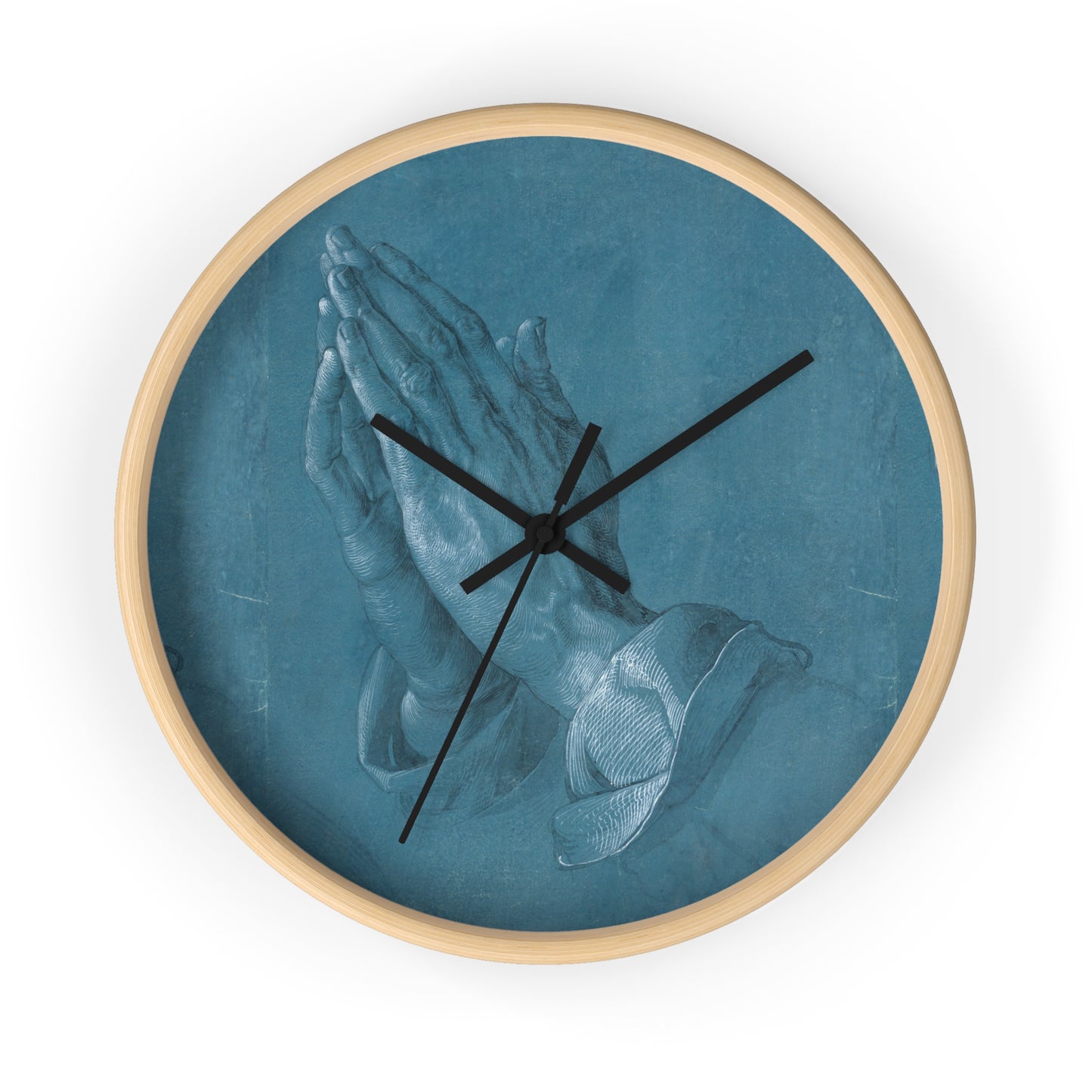 ALBRECHT DURER - PRAYING HANDS - WOODEN WALL ART CLOCK