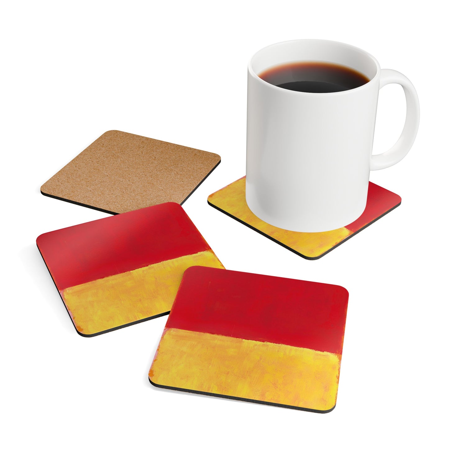 MARK ROTHKO - ABSTRACT - CORKWOOD COASTER SET