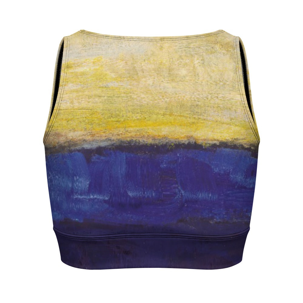 MARK ROTHKO - ABSTRACT - ZIPPERED YOGA VEST TOP FOR HER