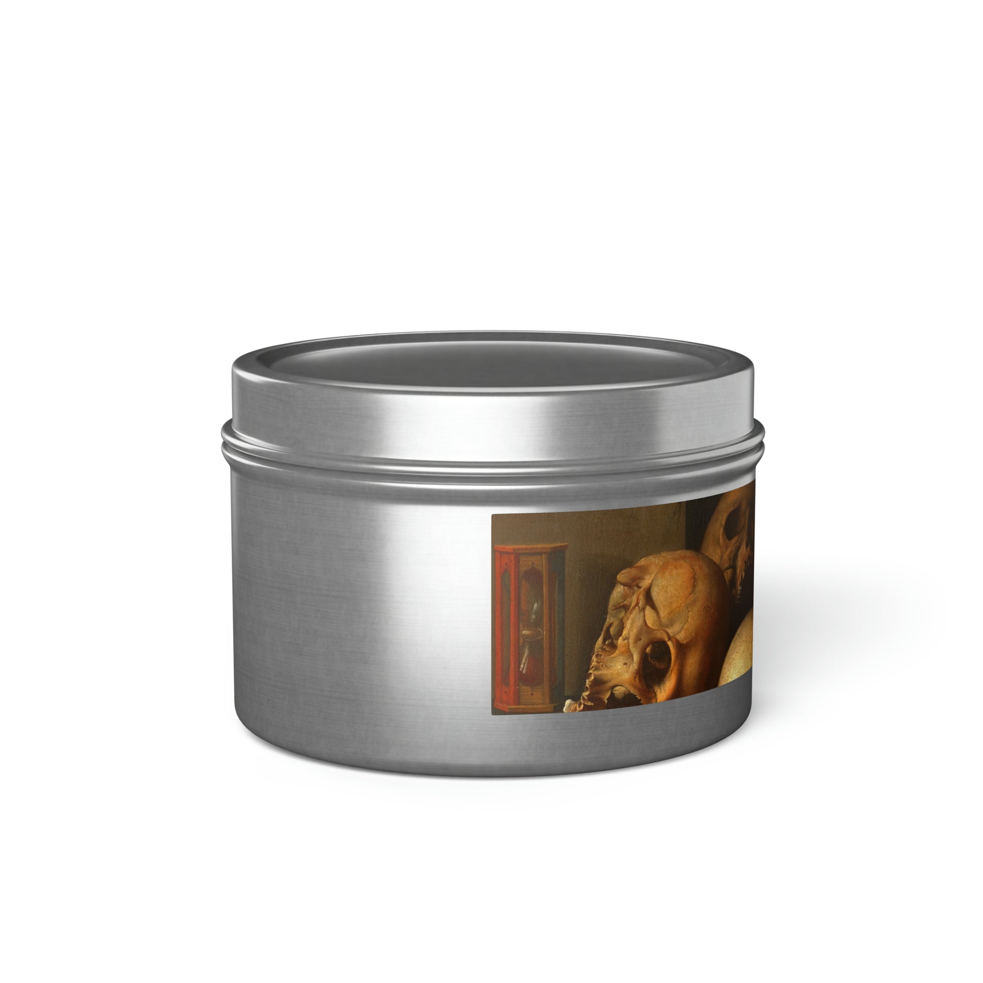 a tin with a picture of a monkey on it