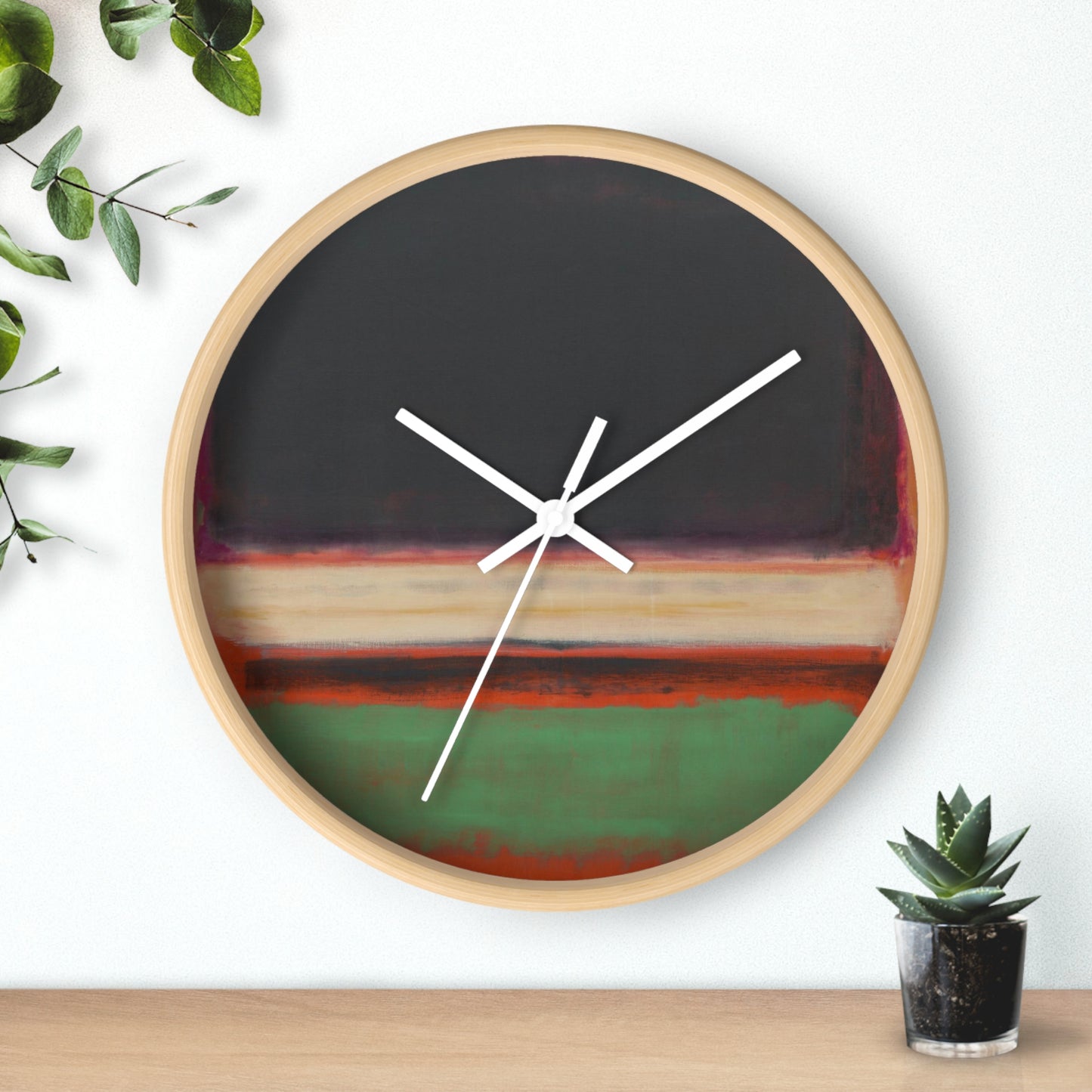 MARK ROTHKO - ABSTRACT - WOODEN WALL ART CLOCK 