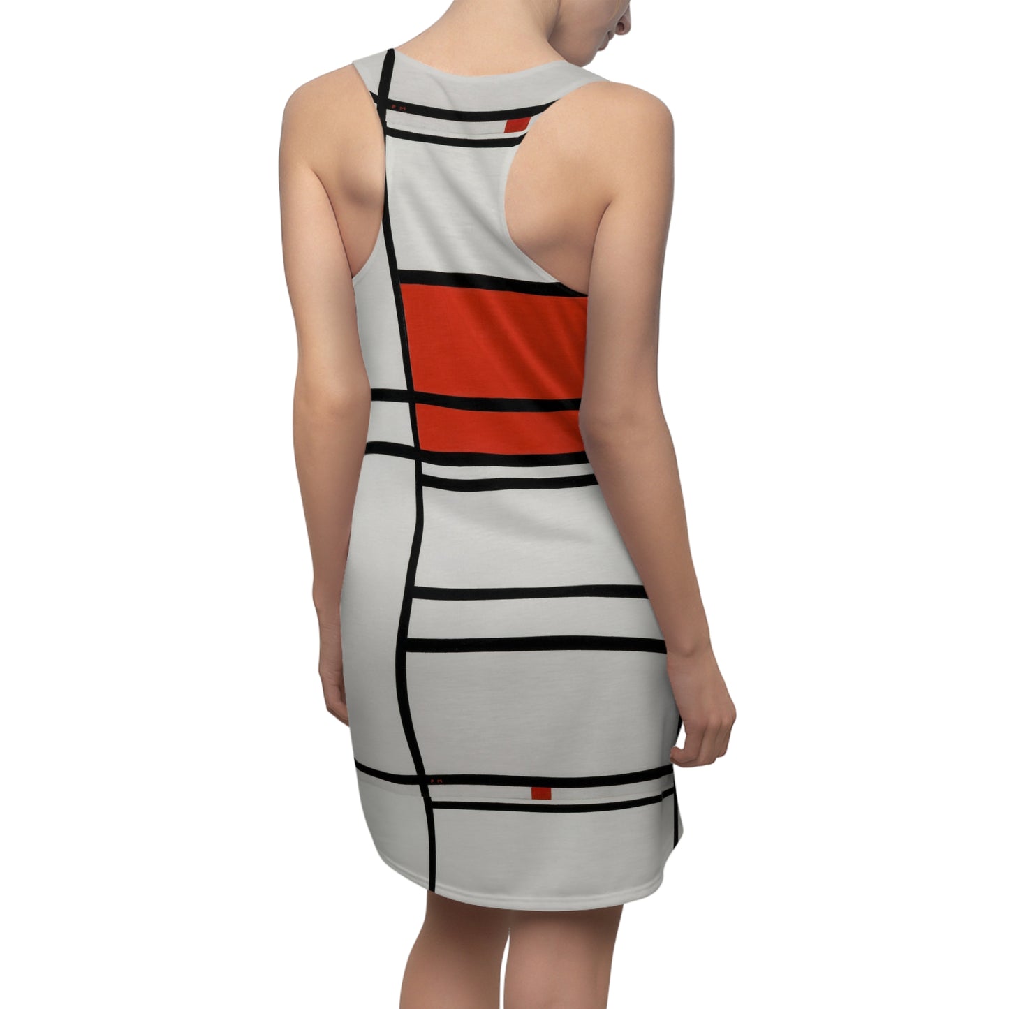 PIET MONDRIAN - COMPOSITION OF RED AND WHITE - CUT & SEW RACERBACK DRESS