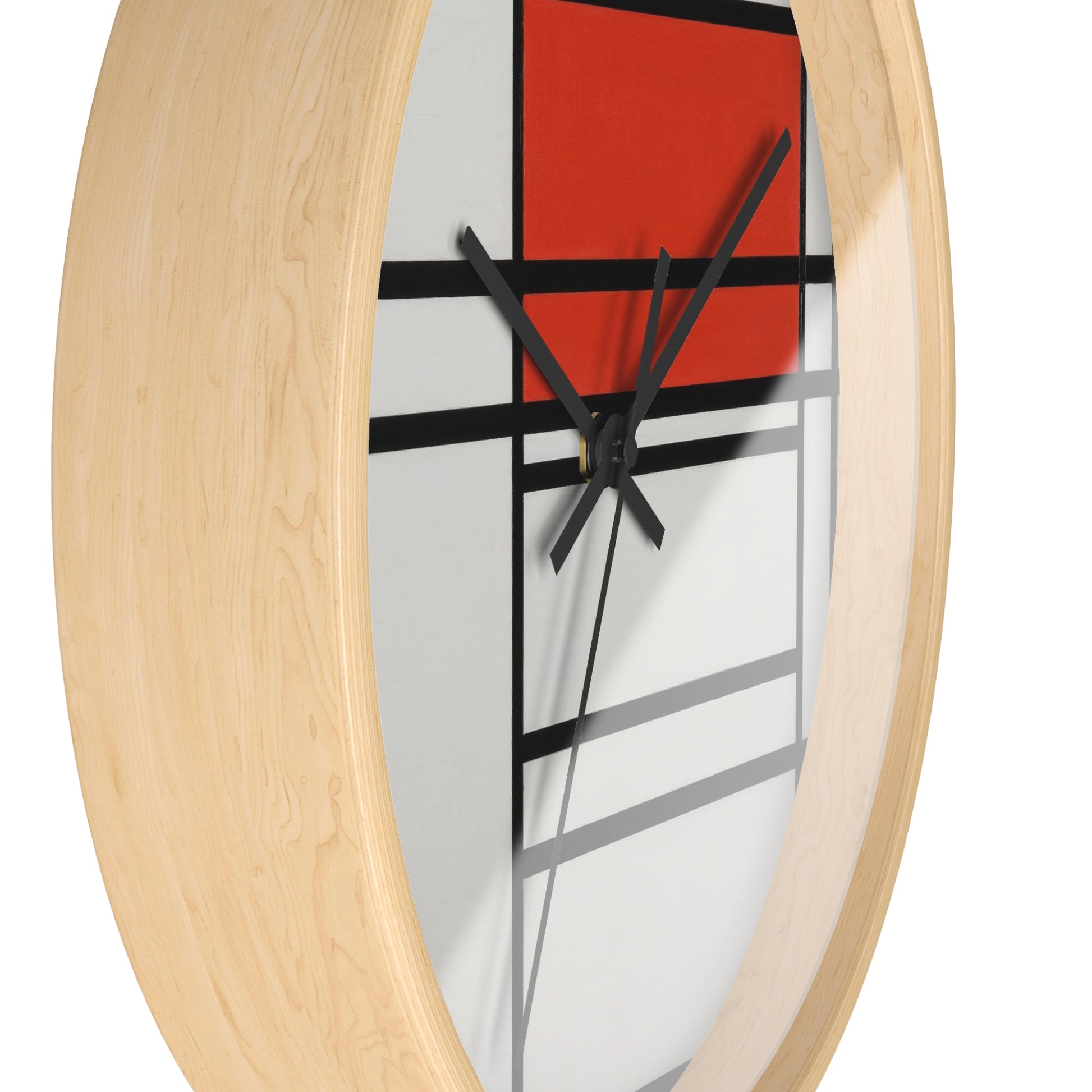 PIET MONDRIAN - COMPOSITION OF RED AND WHITE; Nom 1 - ART CLOCK
