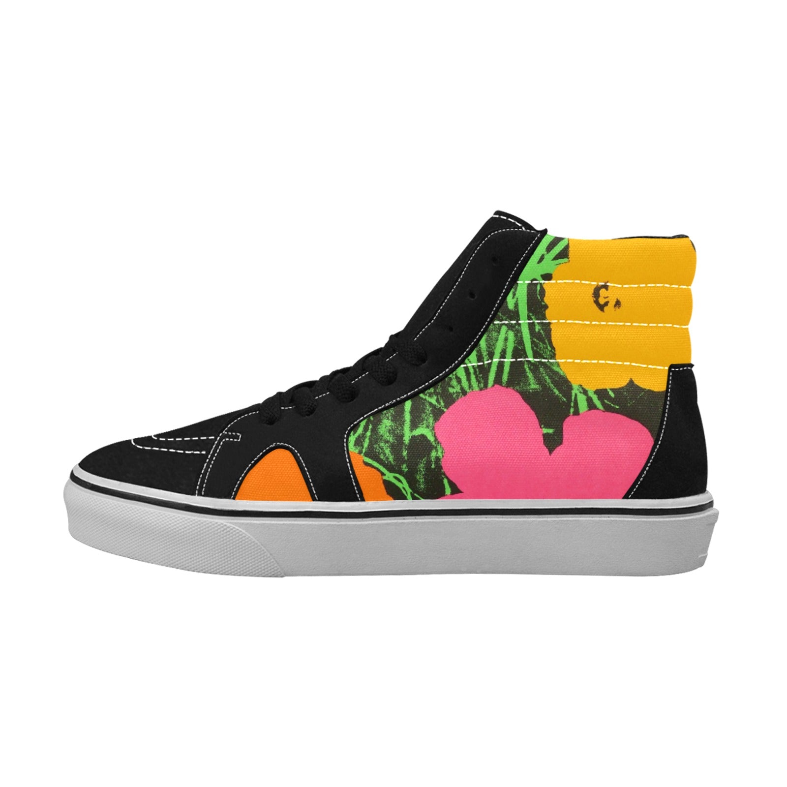 ANDY WARHOL - FLOWERS - MEN'S HIGH TOP CANVAS SHOES