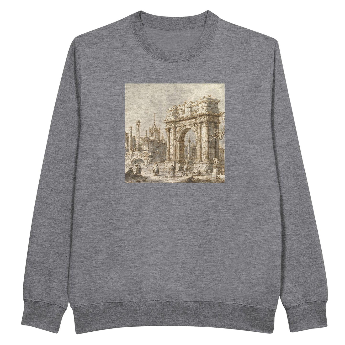 CANALETTO - CAPRICCIO WITH A ROMAN TRIUMPHAL ARCH- CLASSIC UNISEX SWEATSHIRT