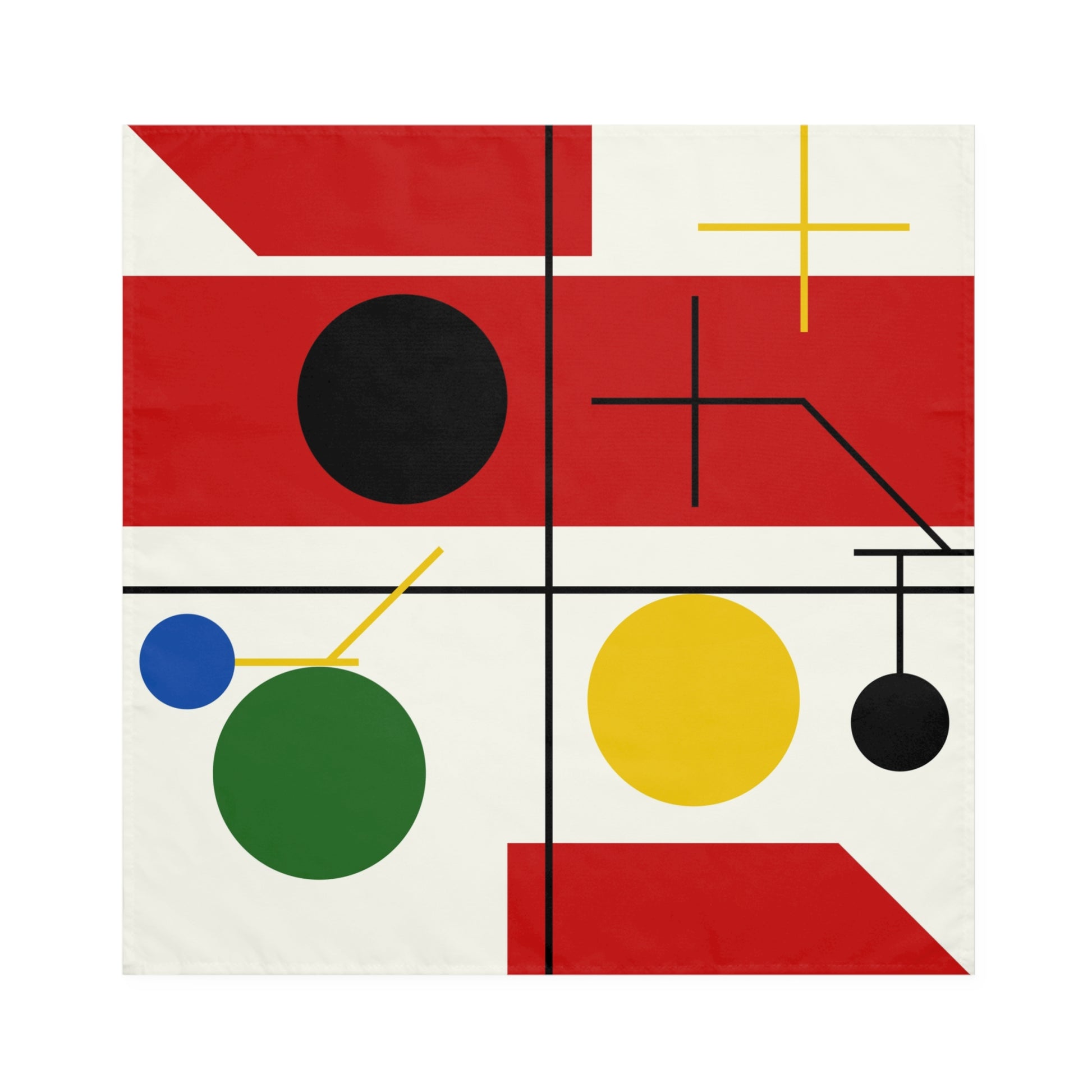 MYRIAM THYES - FOUR SPACES WITH PLANES, CIRCLES AND CROSS - ART NAPKINS SET