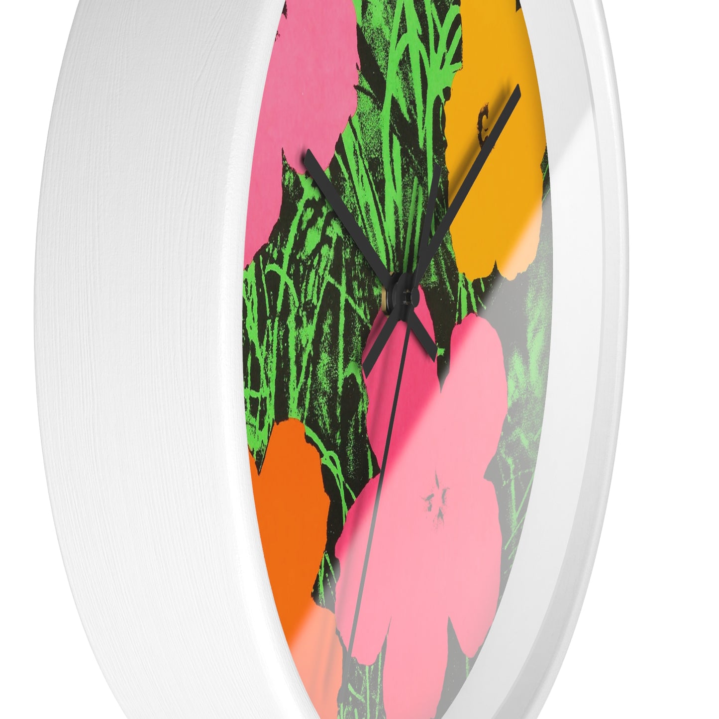 ANDY WARHOL - FLOWERS - WOODEN ART WALL CLOCK - AMAZING!