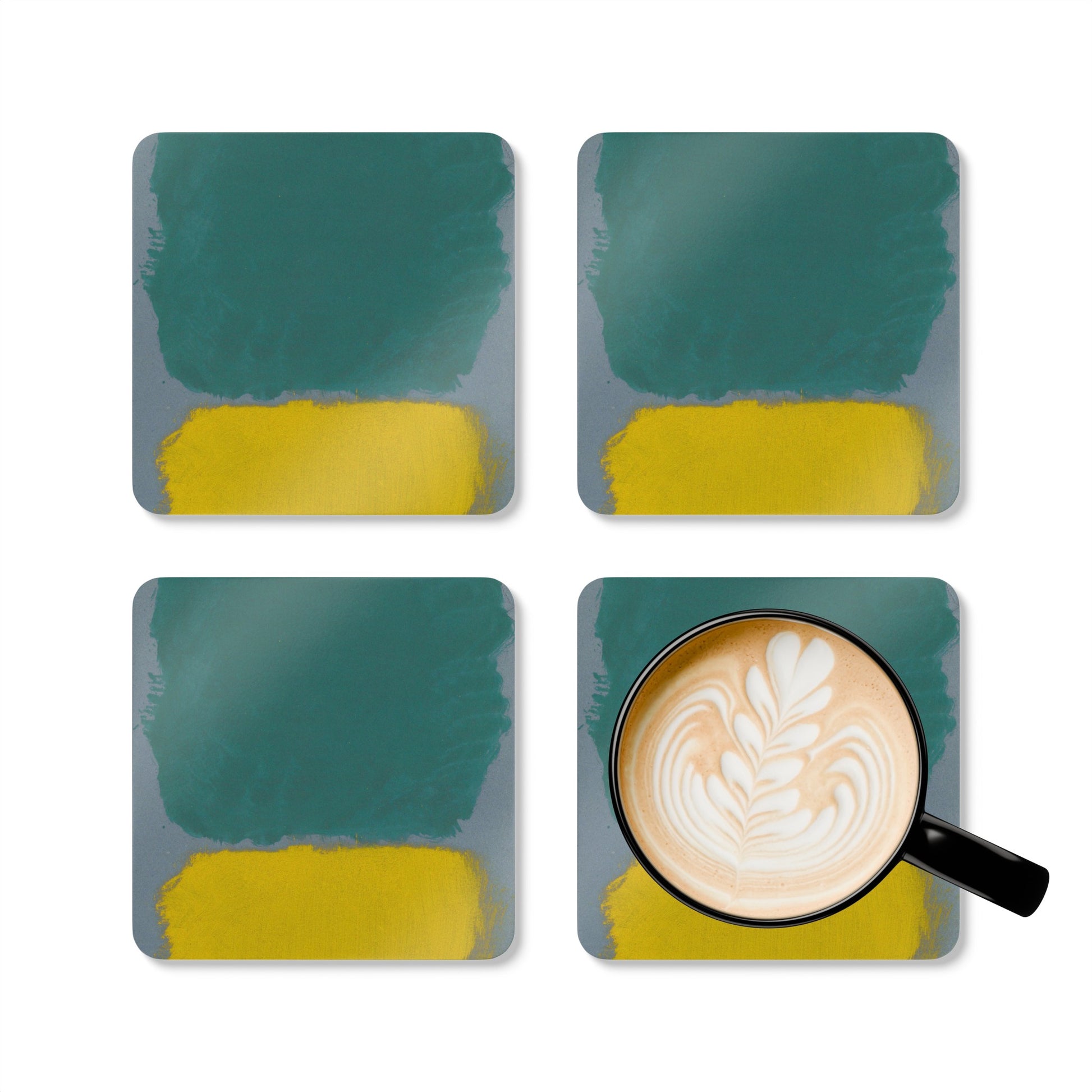 MARK ROTHKO - ABSTRACT - CORKWOOD COASTER SET