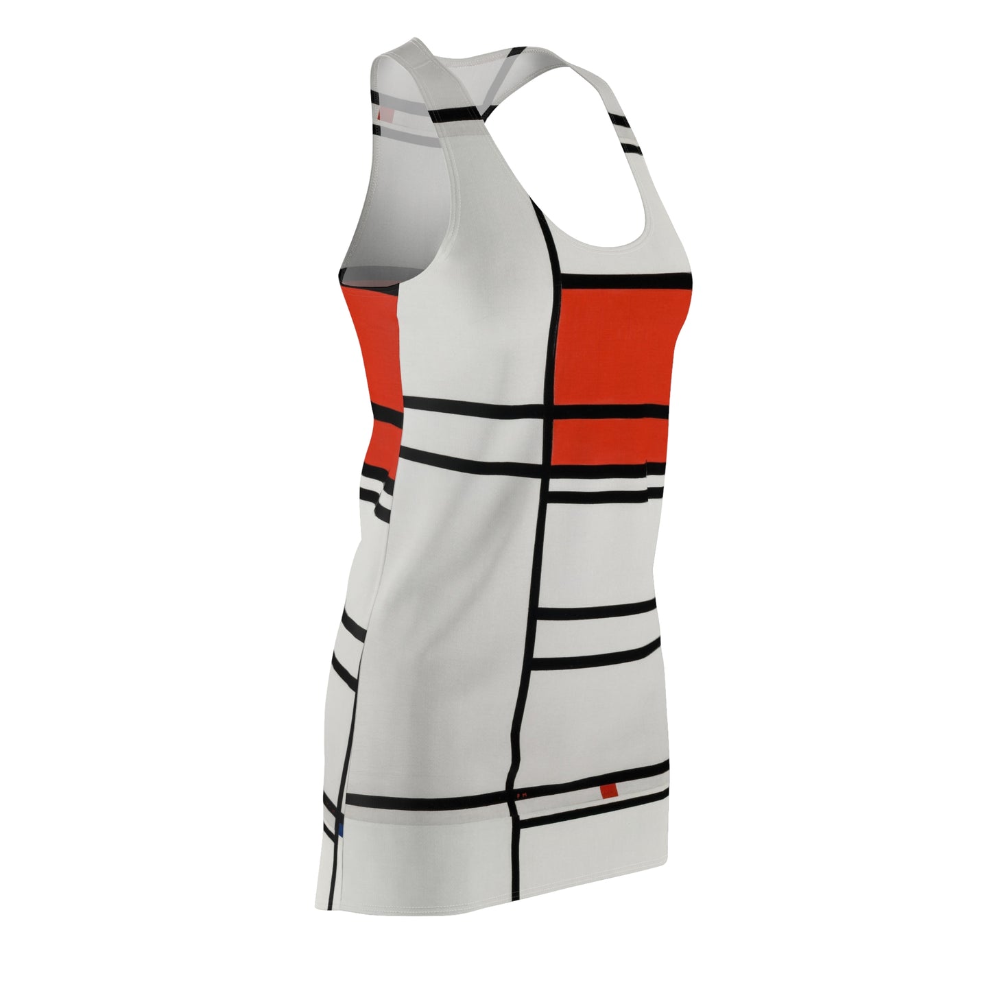 PIET MONDRIAN - COMPOSITION OF RED AND WHITE - CUT & SEW RACERBACK DRESS