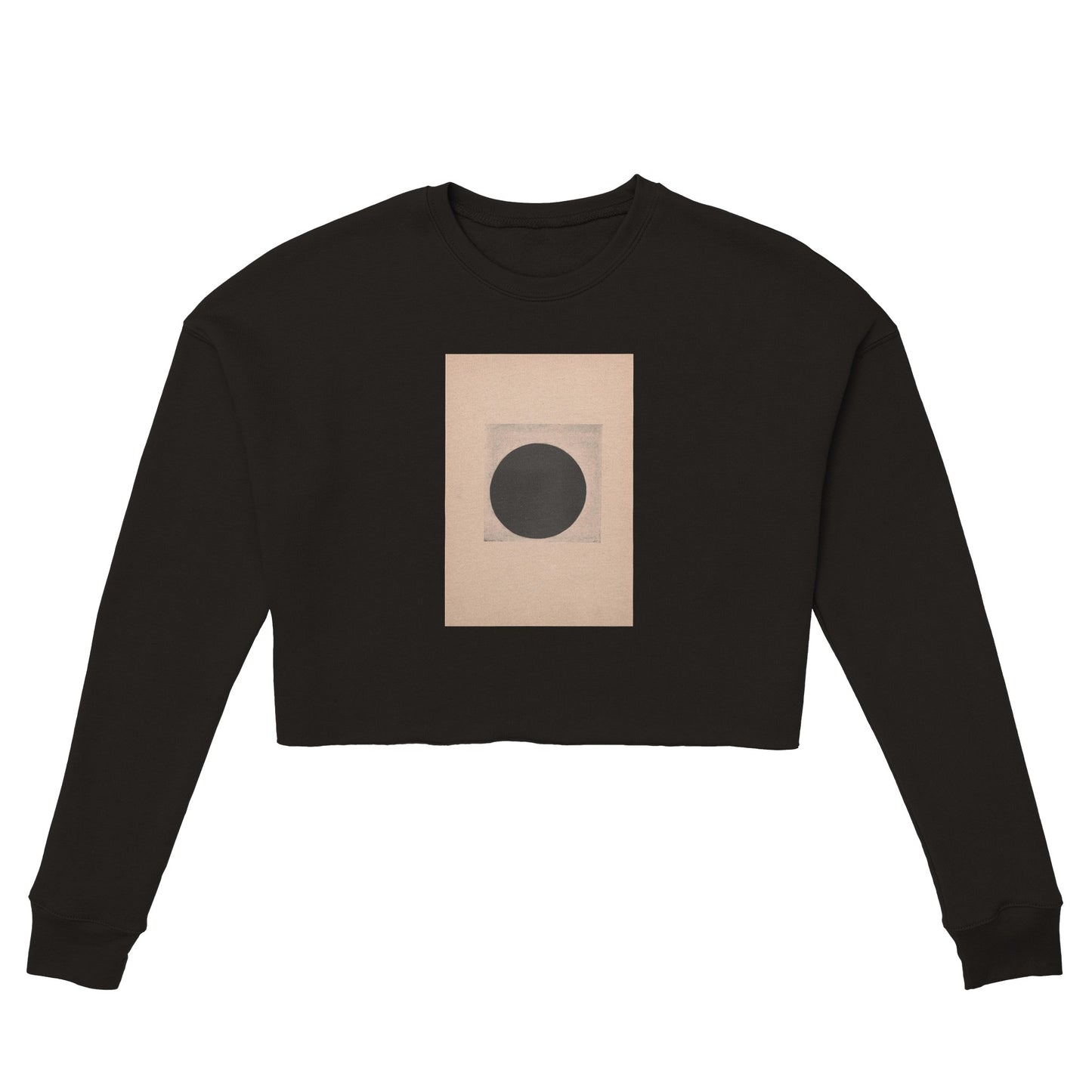 KAZIMIR MALEVICH - BLACK CIRCLE - CROPPED SWEATSHIRT FOR HER