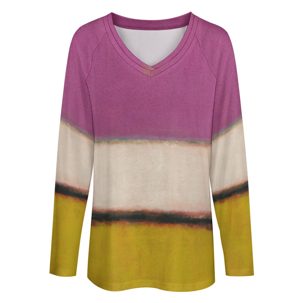 MARK ROTHKO - ABSTRACT ART - LONG SLEEVE LOOSE TEE FOR HER 