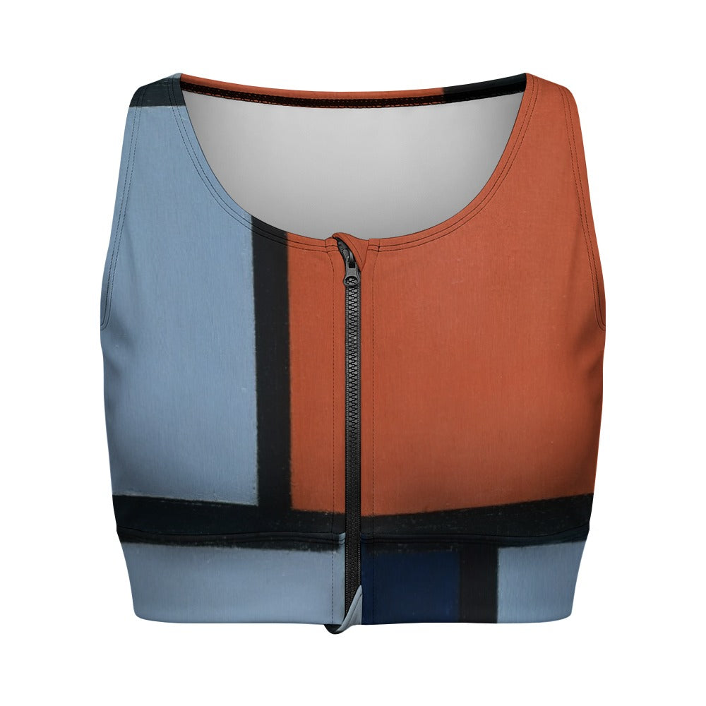 THEO VAN DOESBURG - COMPOSITION - ZIPPERED YOGA VEST TOP FOR HER