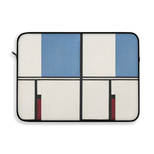 a laptop case with a painting on it