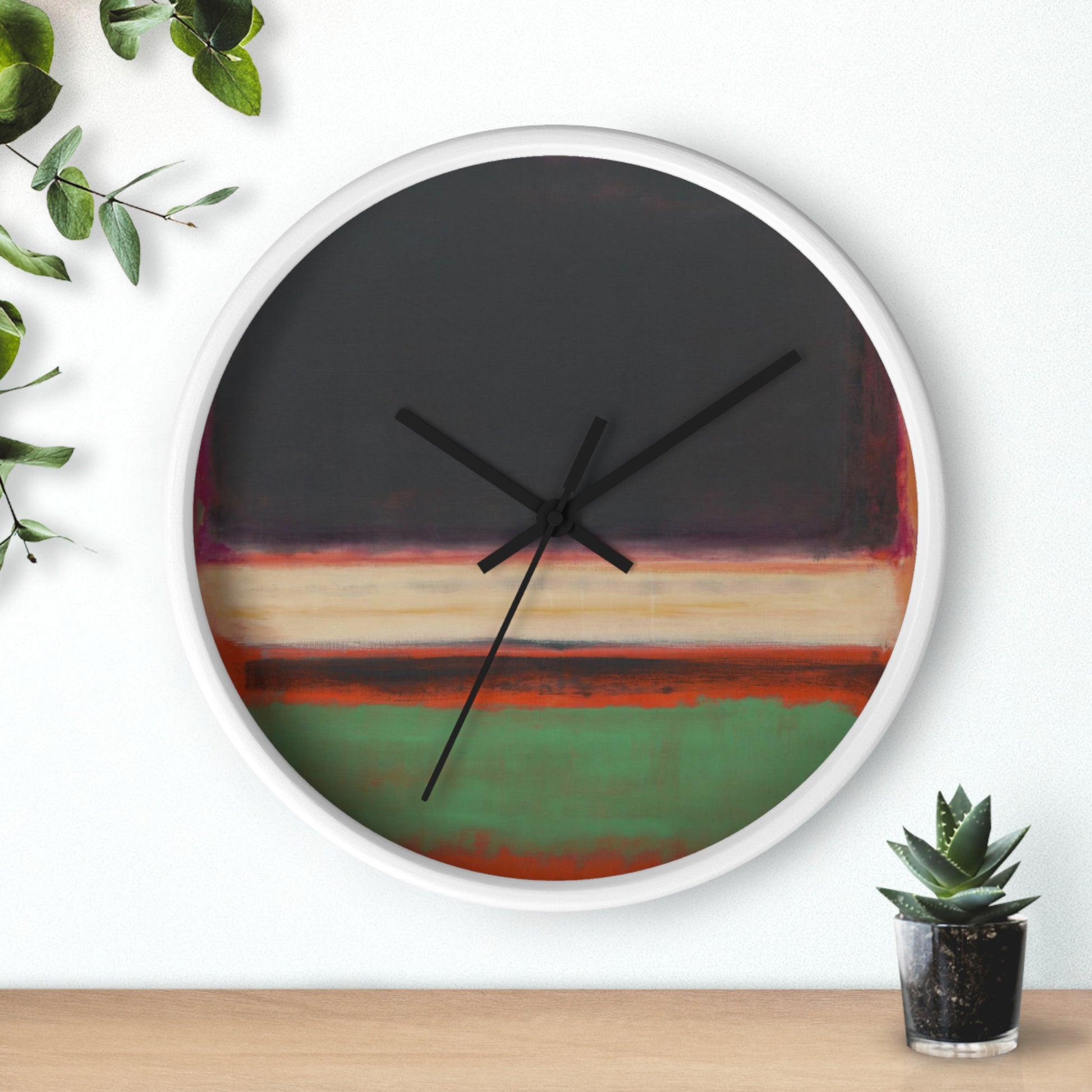 MARK ROTHKO - ABSTRACT - WOODEN WALL ART CLOCK 