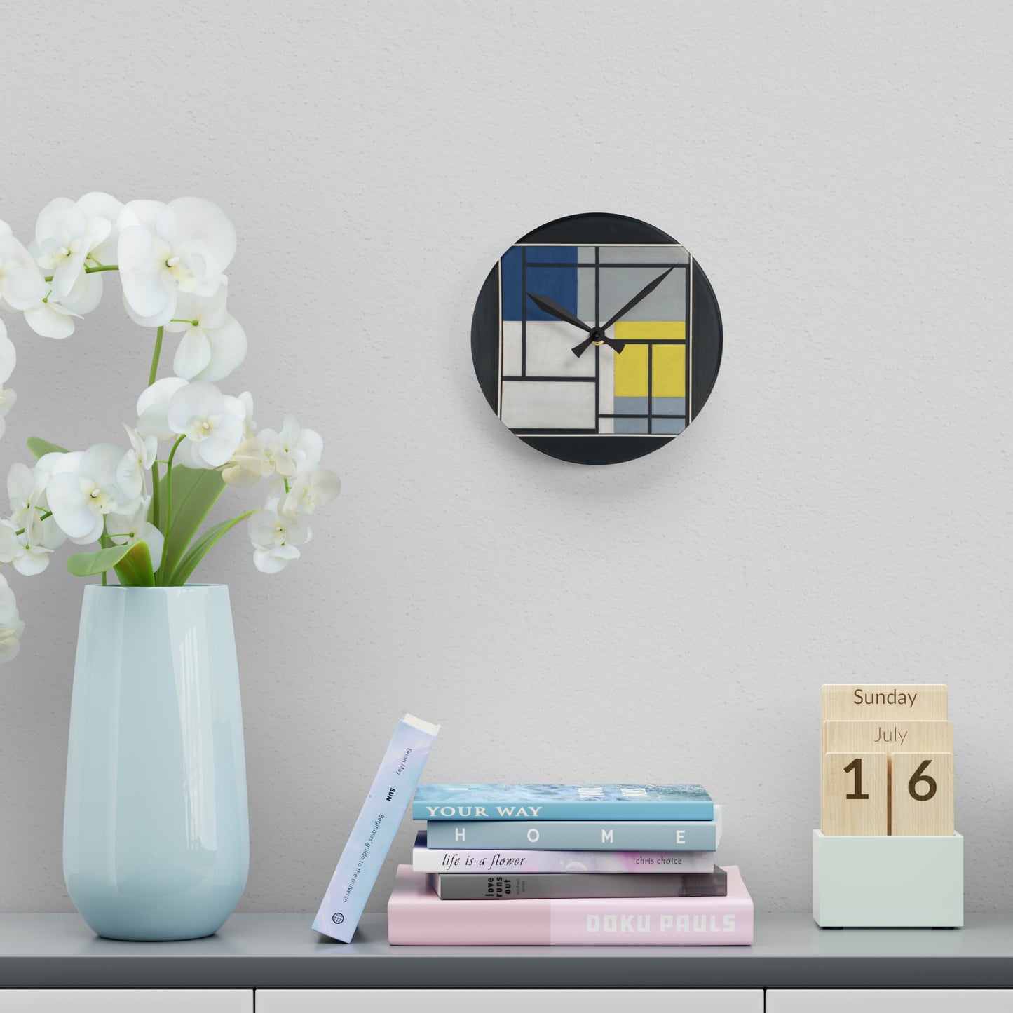 THEO VAN DOESBURG - SIMULTANEOUS COMPOSITION - WALL CLOCK