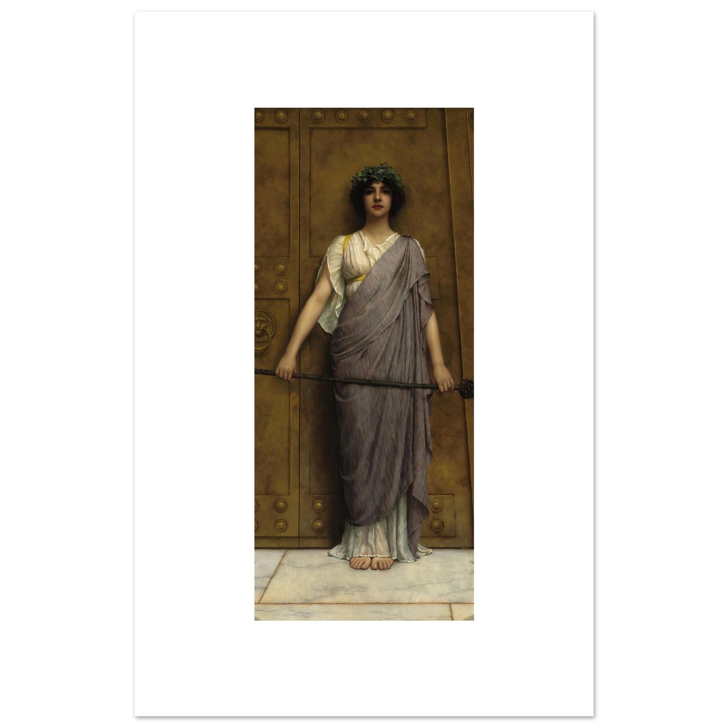 JOHN WILLIAM GODWARD - AT THE GATE OF THE TEMPLE  - CLASSIC MATTER POSTER