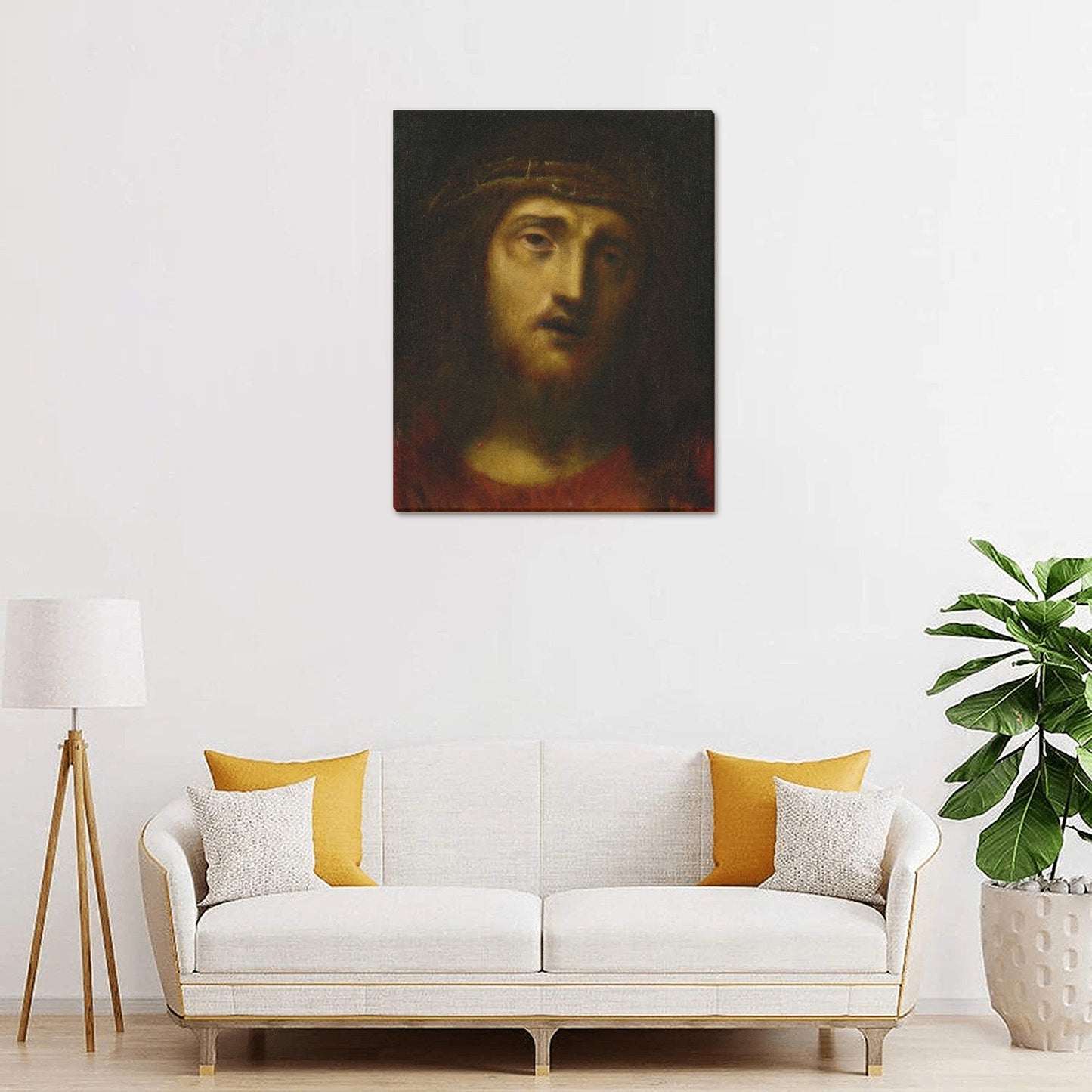 FOLLOWER OF CORREGGIO - CHRIST WITH CROWN OF THORNS - CANVAS PRINT 16" x 20"